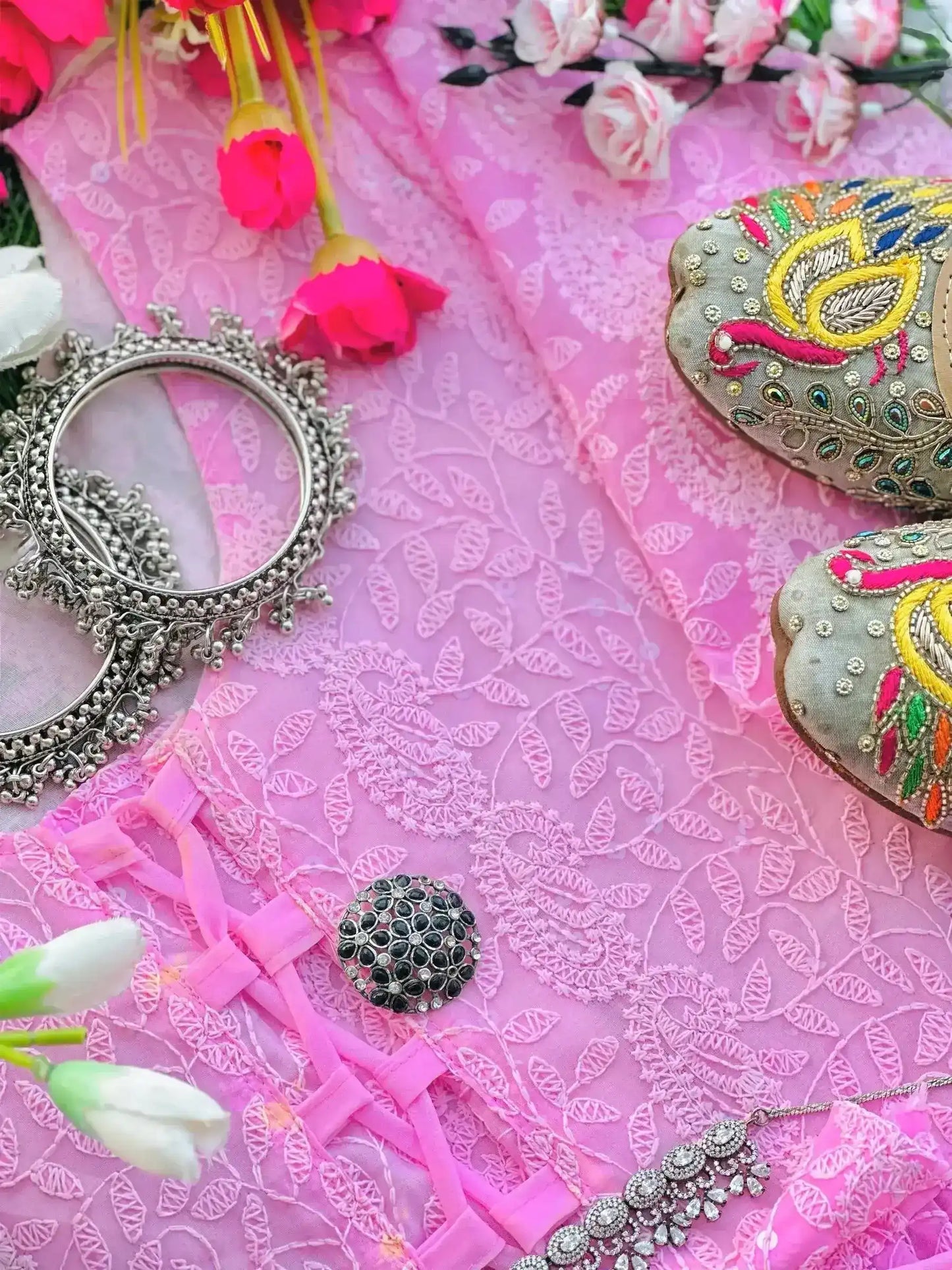 Blush Pink Dori Gulnaz Ensemble - Passion for Fashion by Shivani