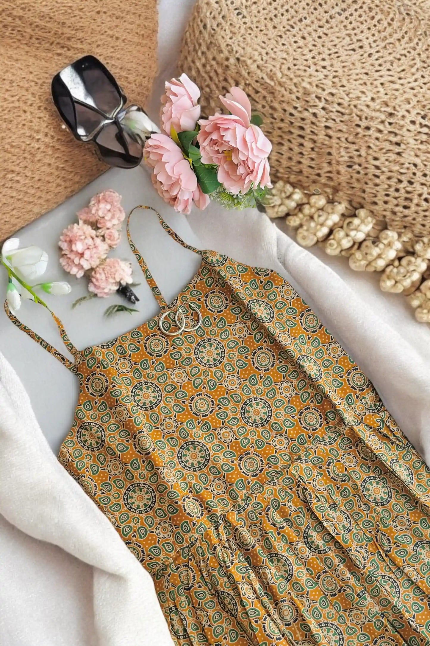 Soft Cotton Mustard Peplum Top