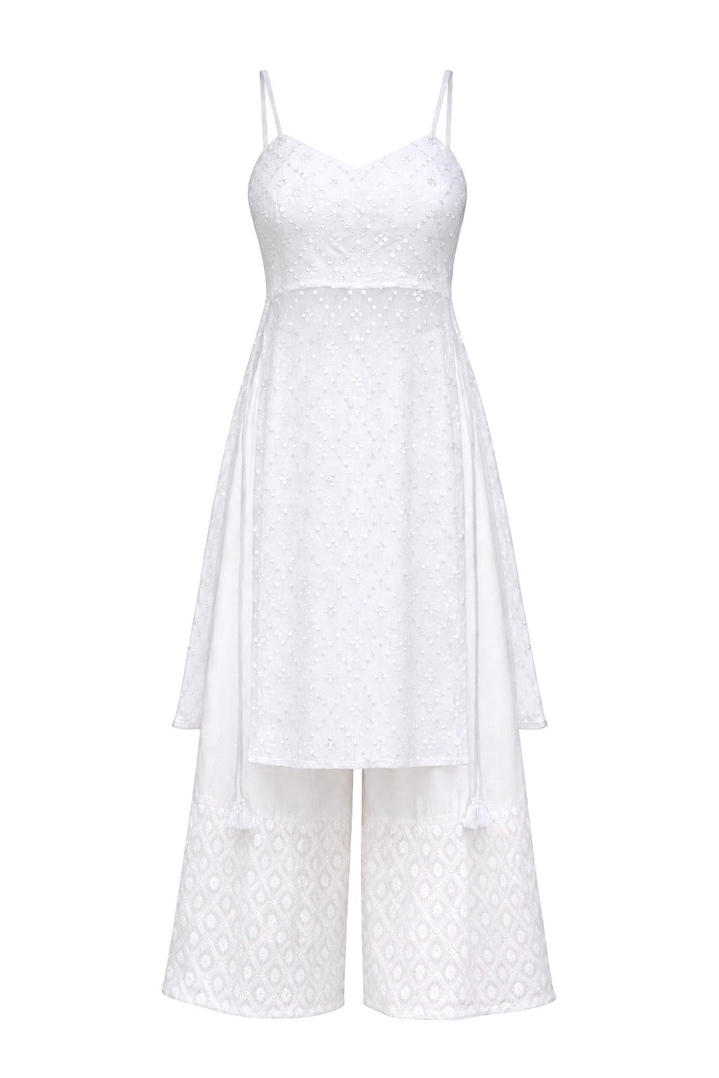 Gulnaz White Hand Embellished Kurta