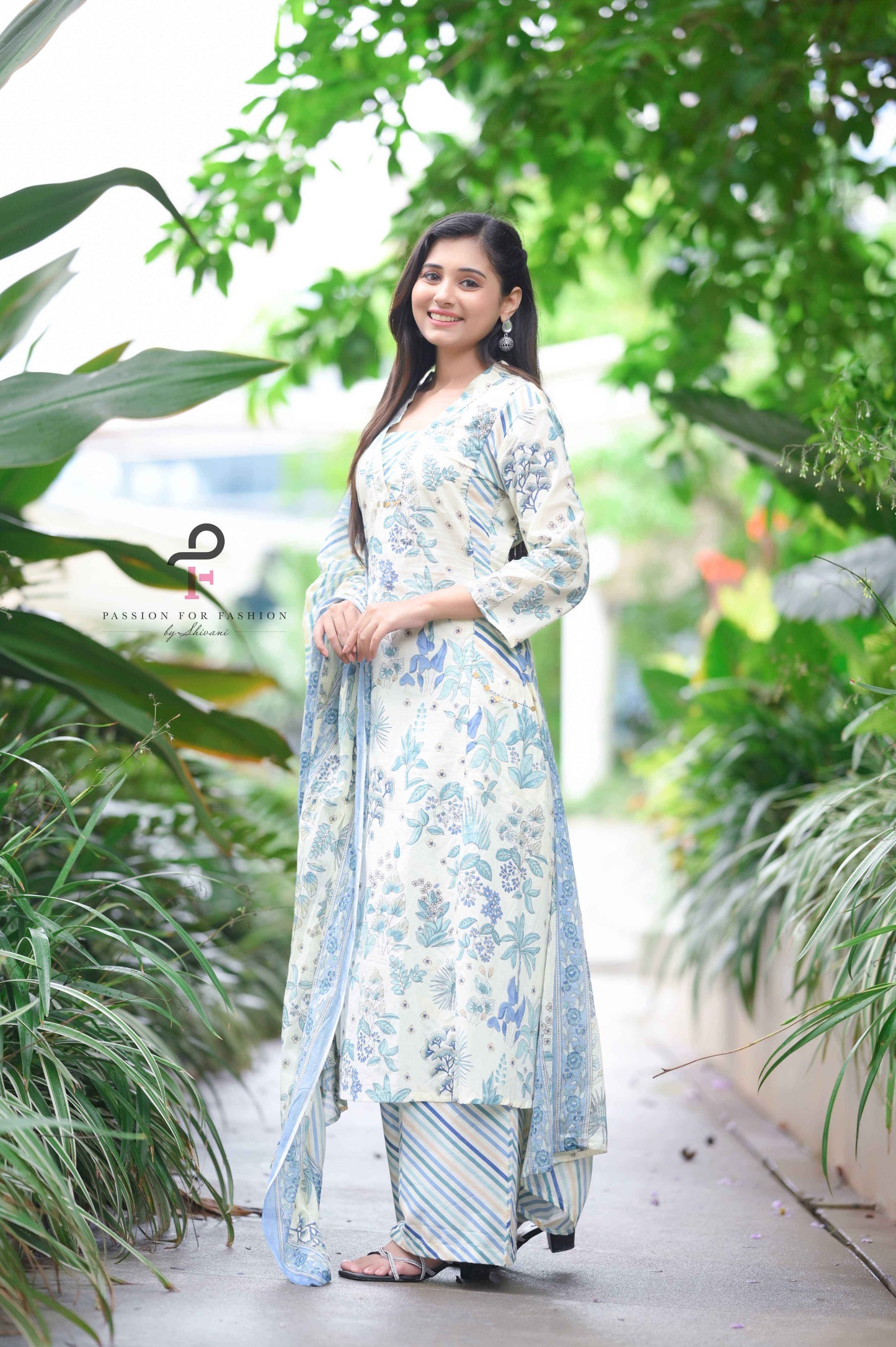 Breezy White Meher MulMul Suit