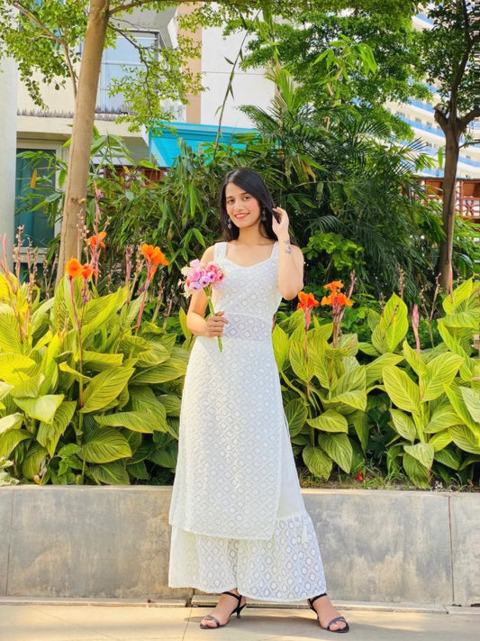Mahima's Whimsical Cream Gulnaz Kurta - Passion for Fashion by Shivani
