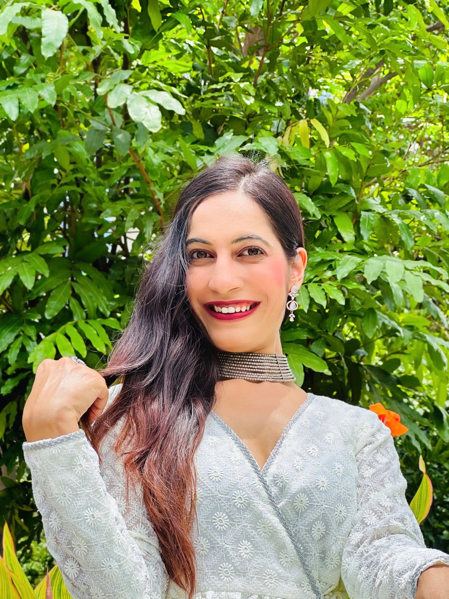 Whimsical Cream Angrakha Gulnaz Kurta Set