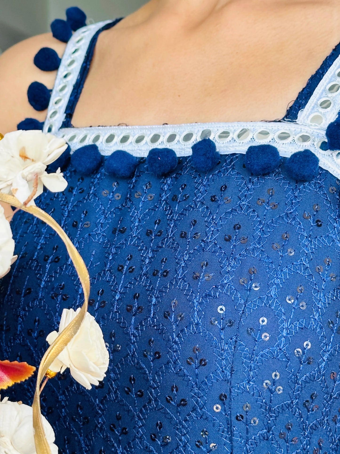 Electric Blue Gulnaz Cord Ensemble