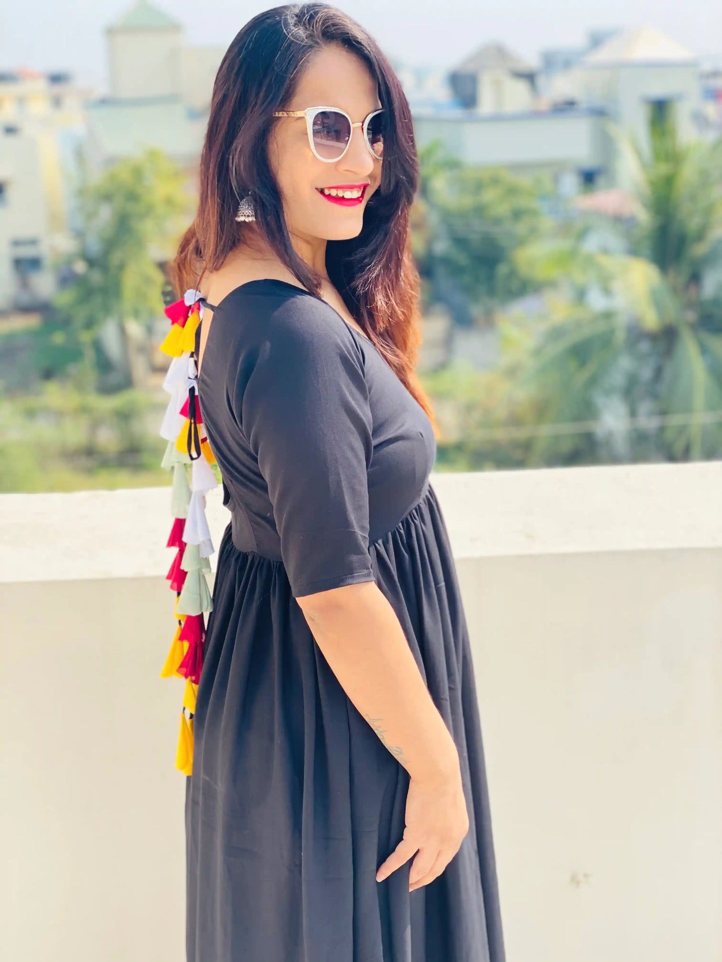 Noor Tassel Back Maxi