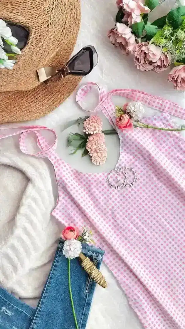 Blush Gingham Daydream Top - Passion for Fashion by Shivani