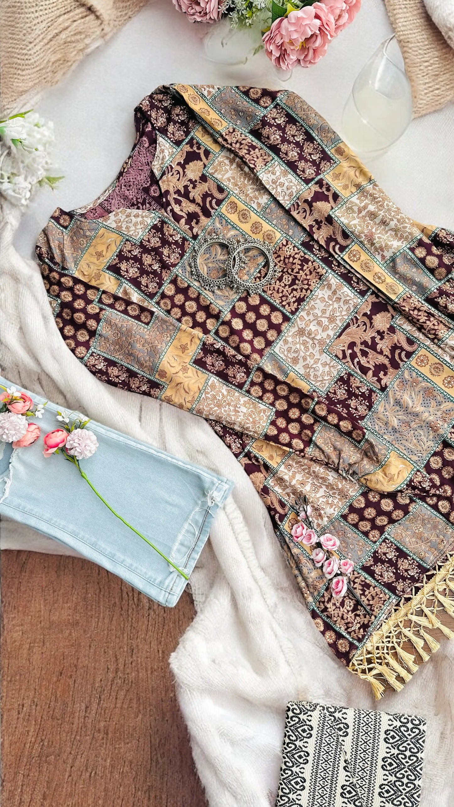 Vintage Mosaic Charm Kurta