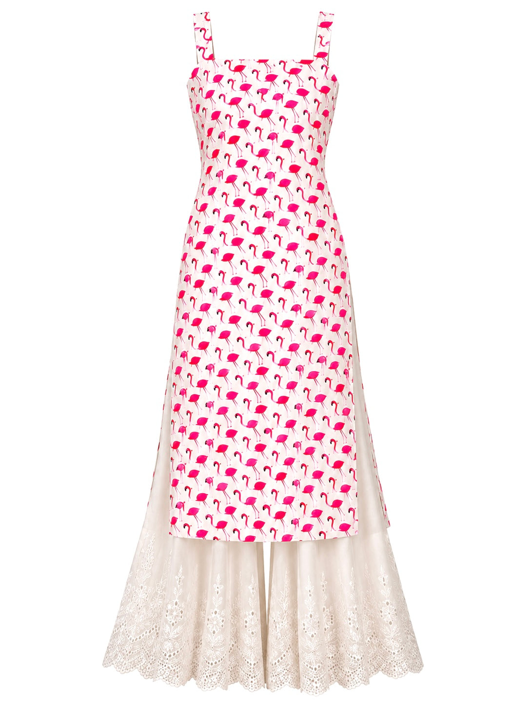 Pink Flamingo Jaipuri Gulnaz Kurta