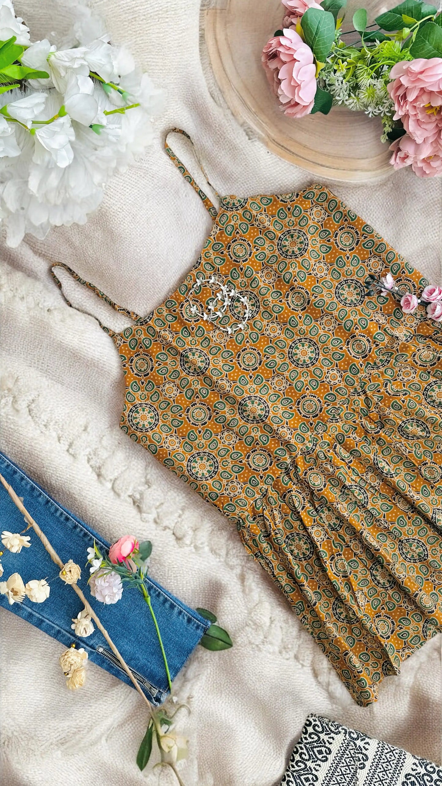 Soft Cotton Mustard Peplum Top - Passion for Fashion by Shivani