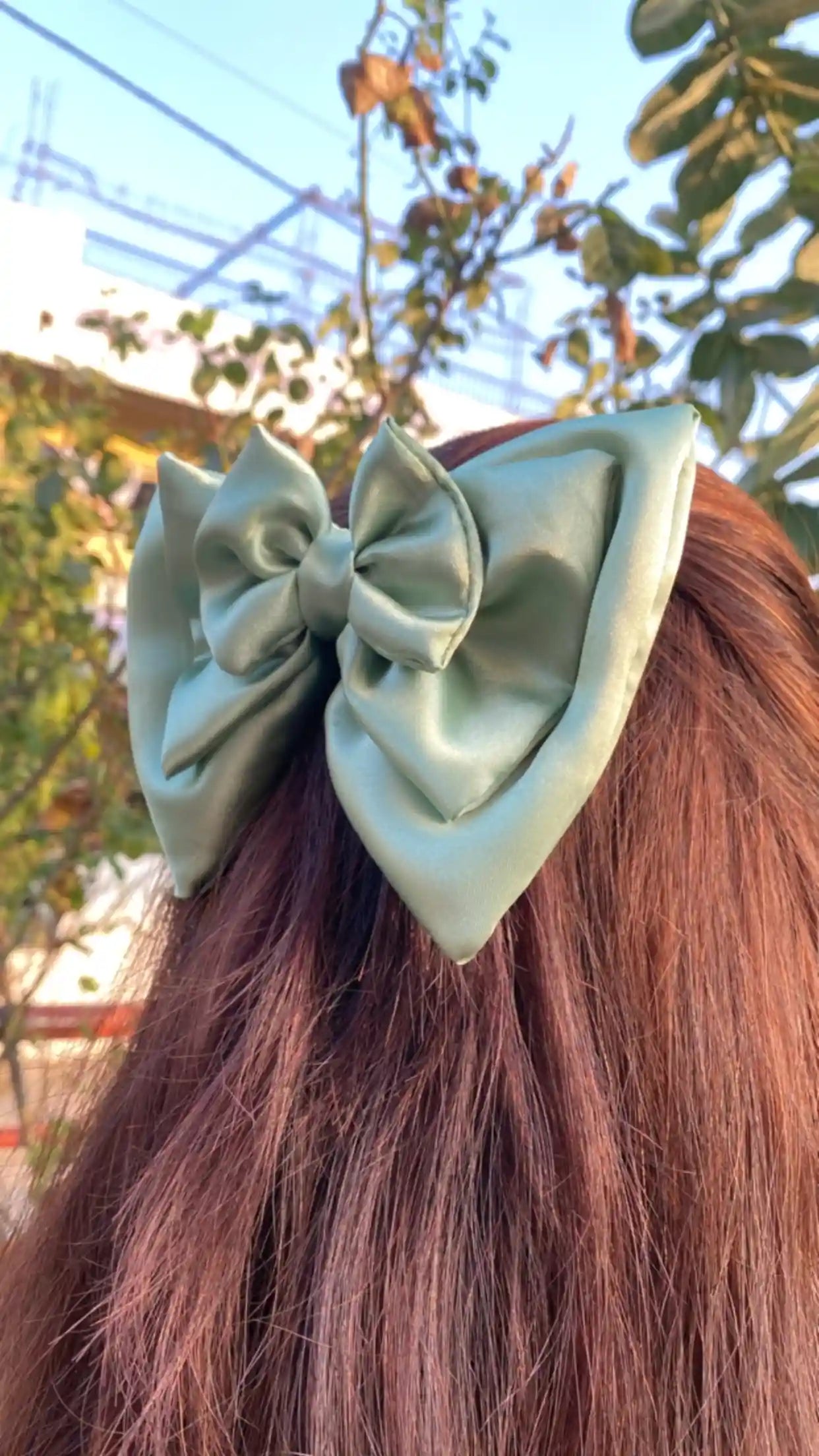 Satin Green Bow Tie