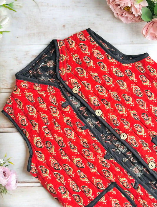 Maroon Booti Kids Jaipuri Jacket - Passion for Fashion by Shivani