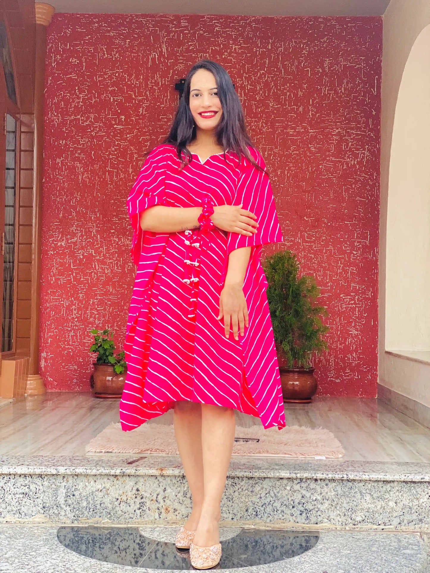 Classic Lehriya Mul Kaftan