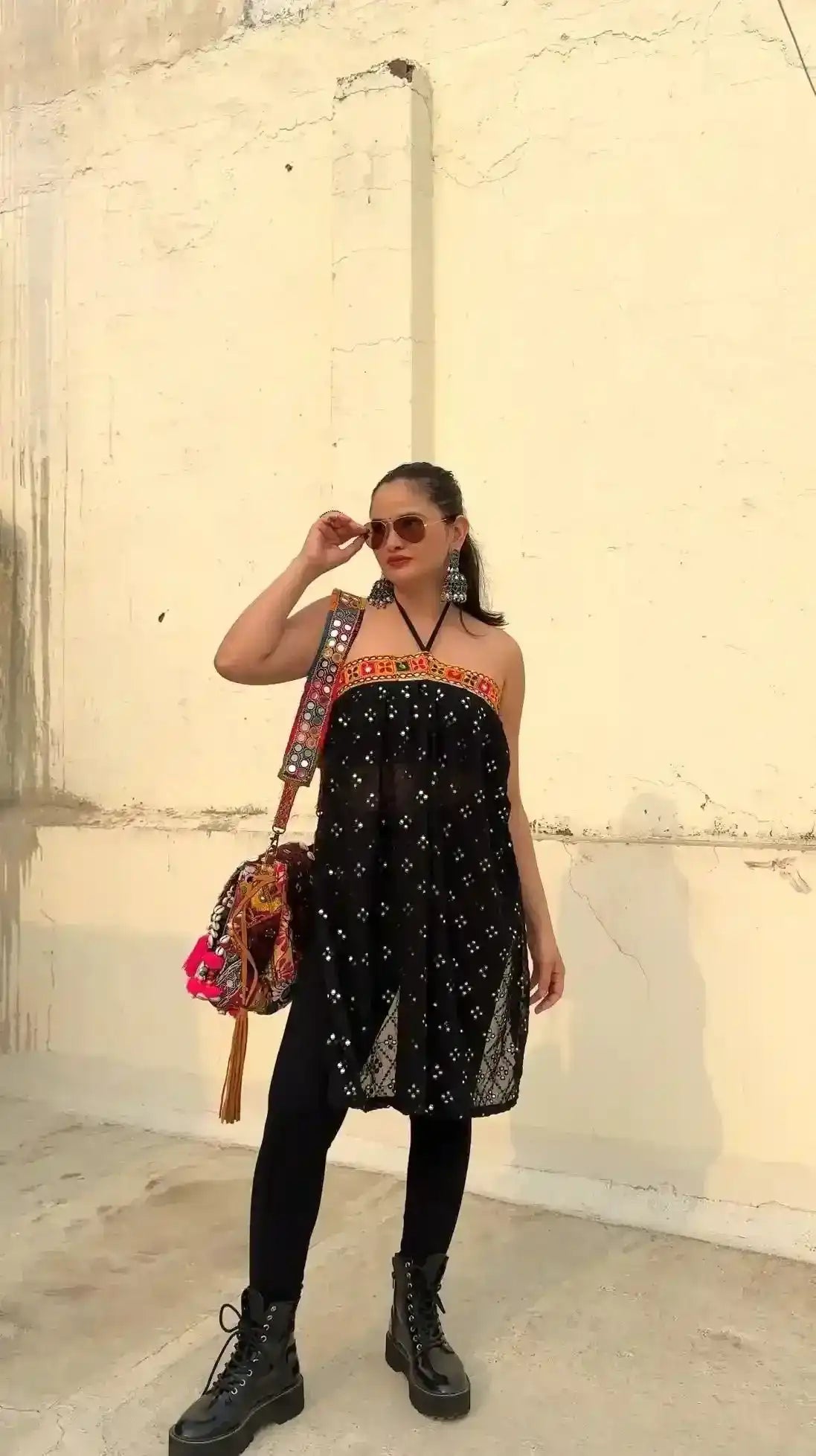 Geetika’s Black Gamti Gulnaz Kurta - Passion for Fashion by Shivani