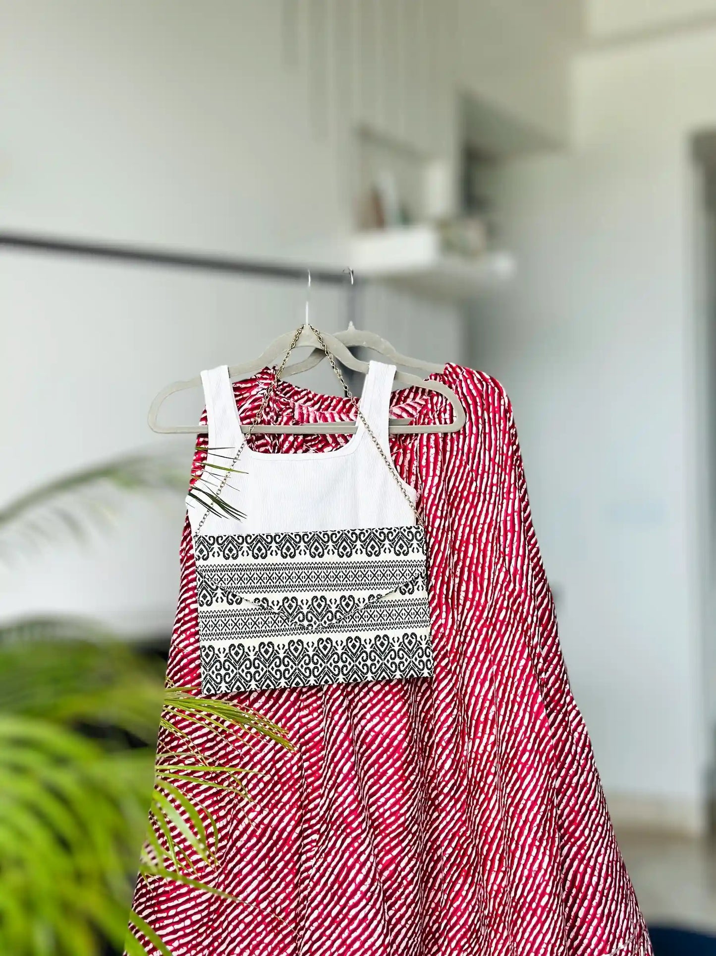 Magenta Lehriya Jaipuri Twirl Skirt - Passion for Fashion by Shivani