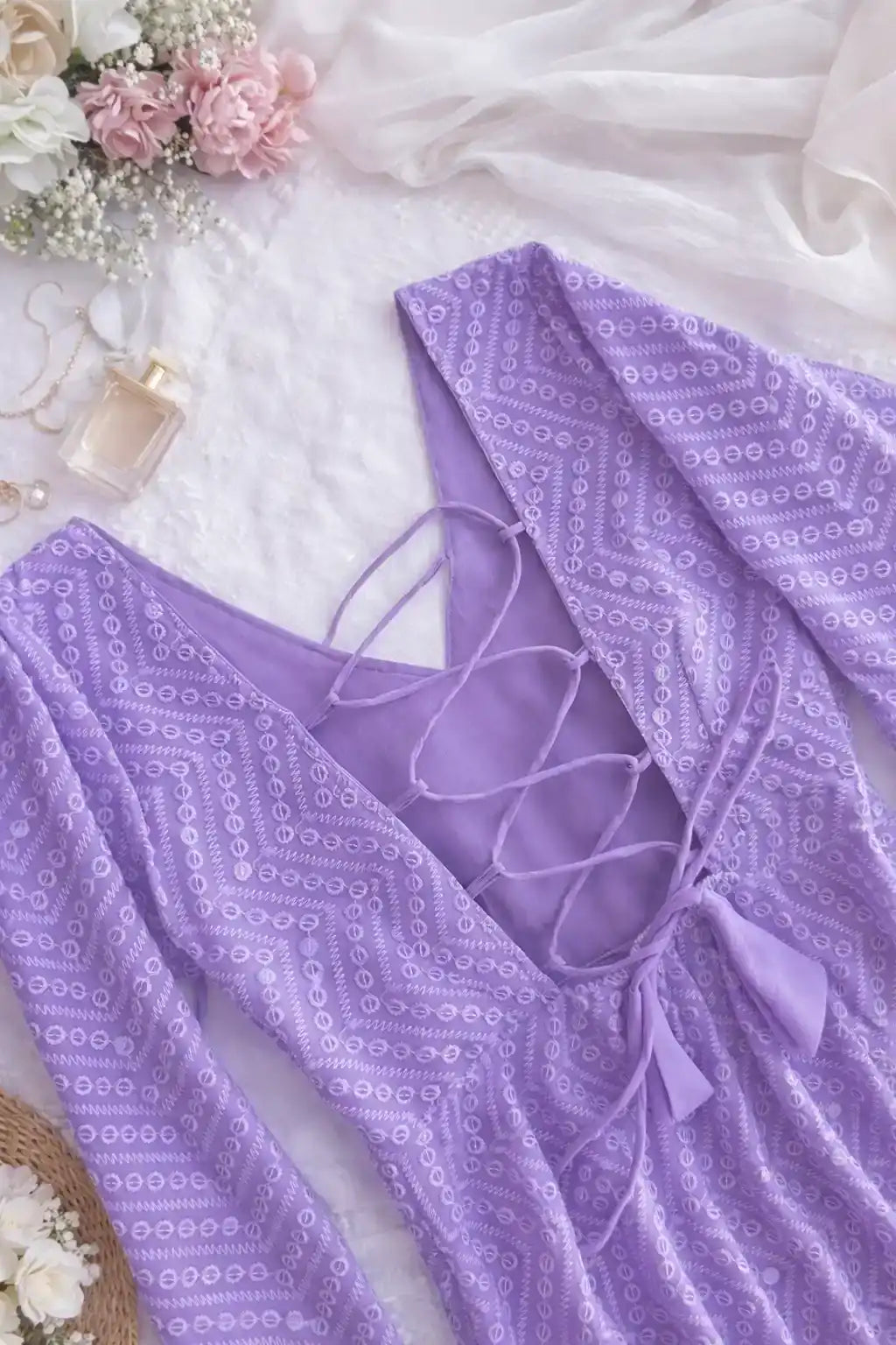 Gulnaz Lilac Tie-Back Designer Kurta