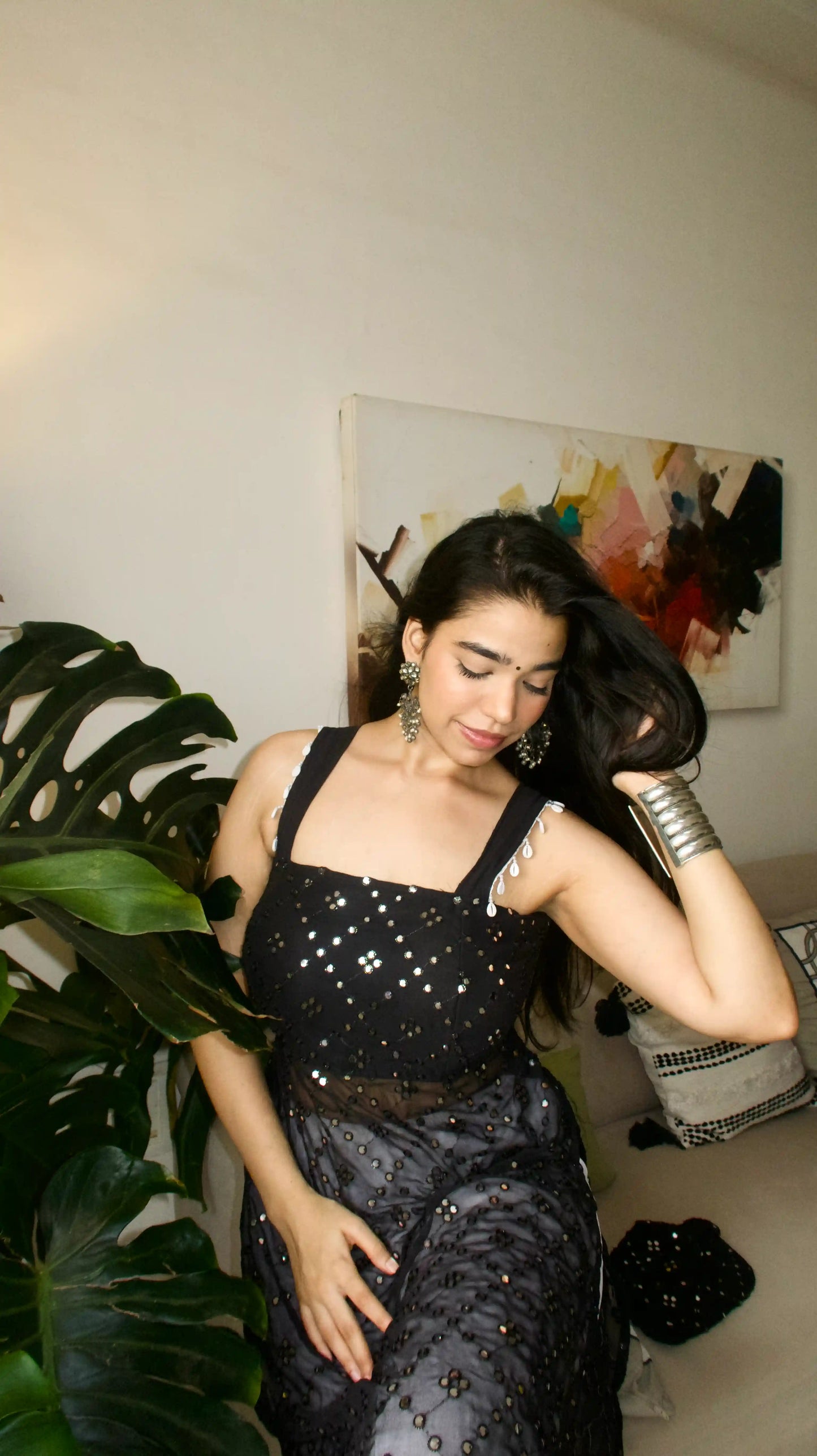 Tanya’s Black Embroidered Gulnaz Kurta - Passion for Fashion by Shivani