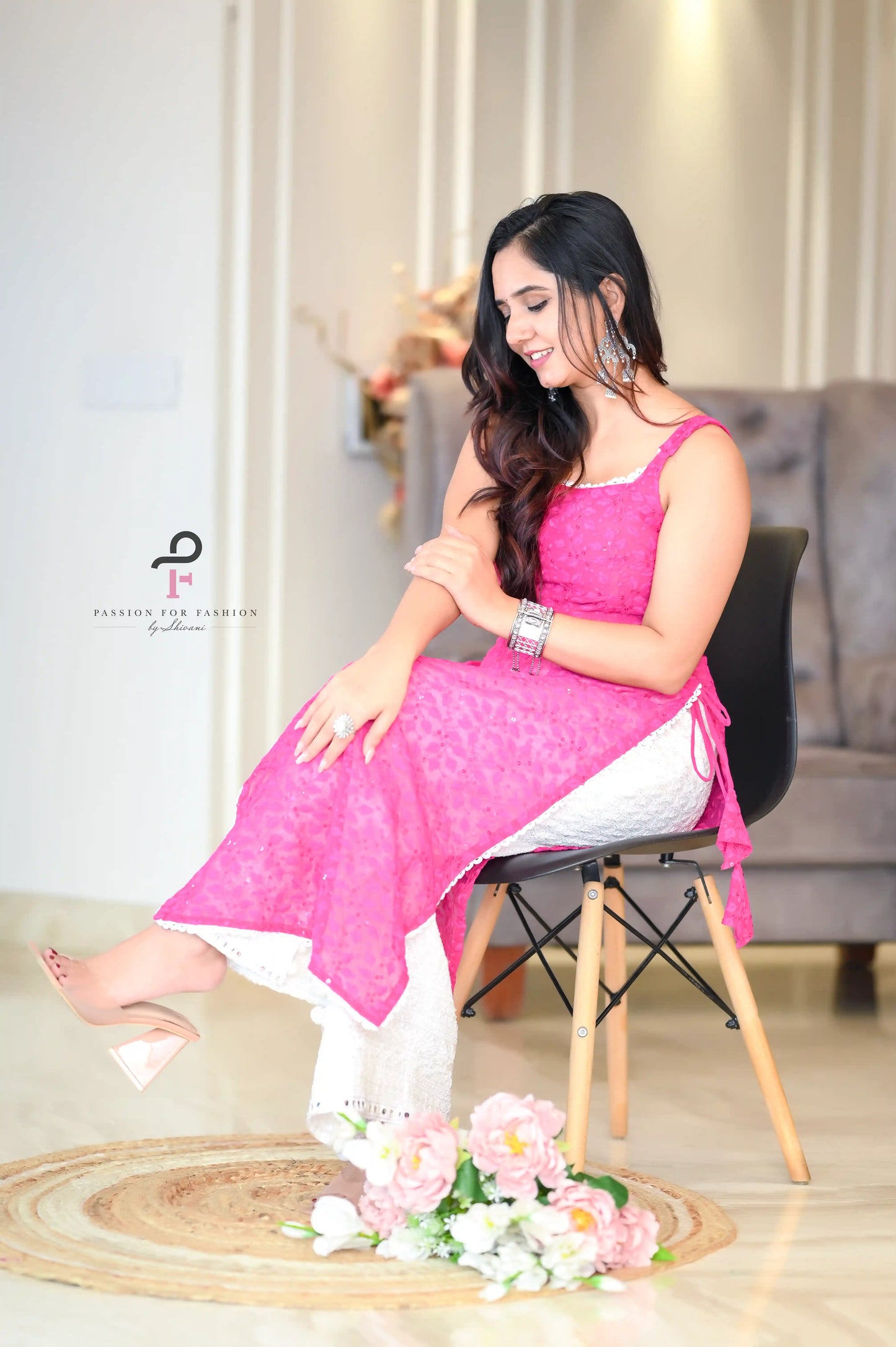 Blossom Blush Pink Embroidered Gulnaz Kurta