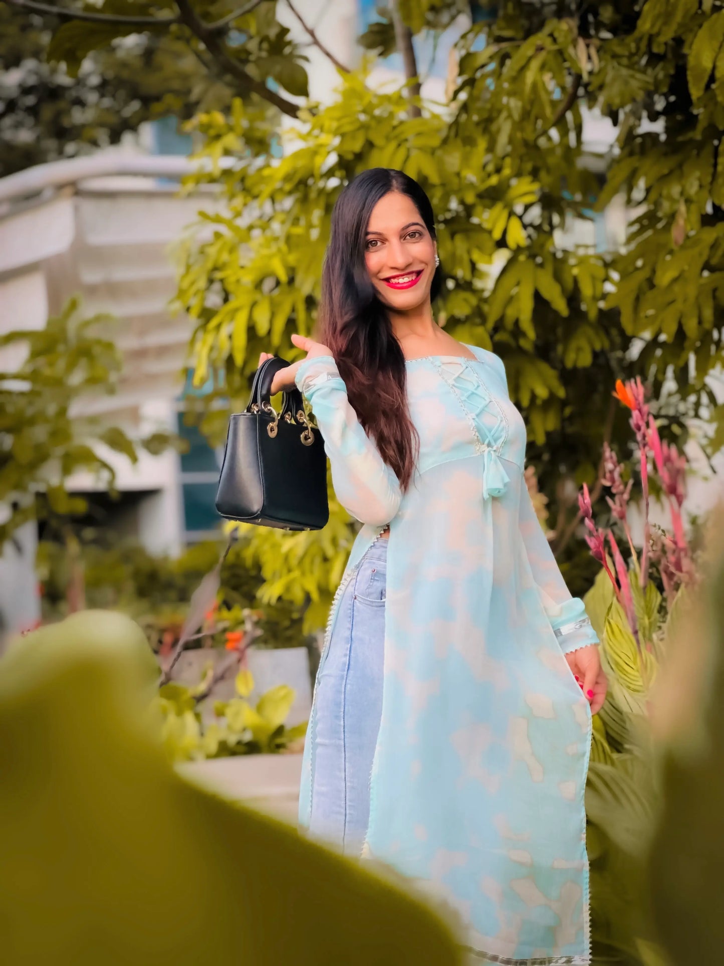 Tye Dye Georgette Dori Gulnaz Kurta