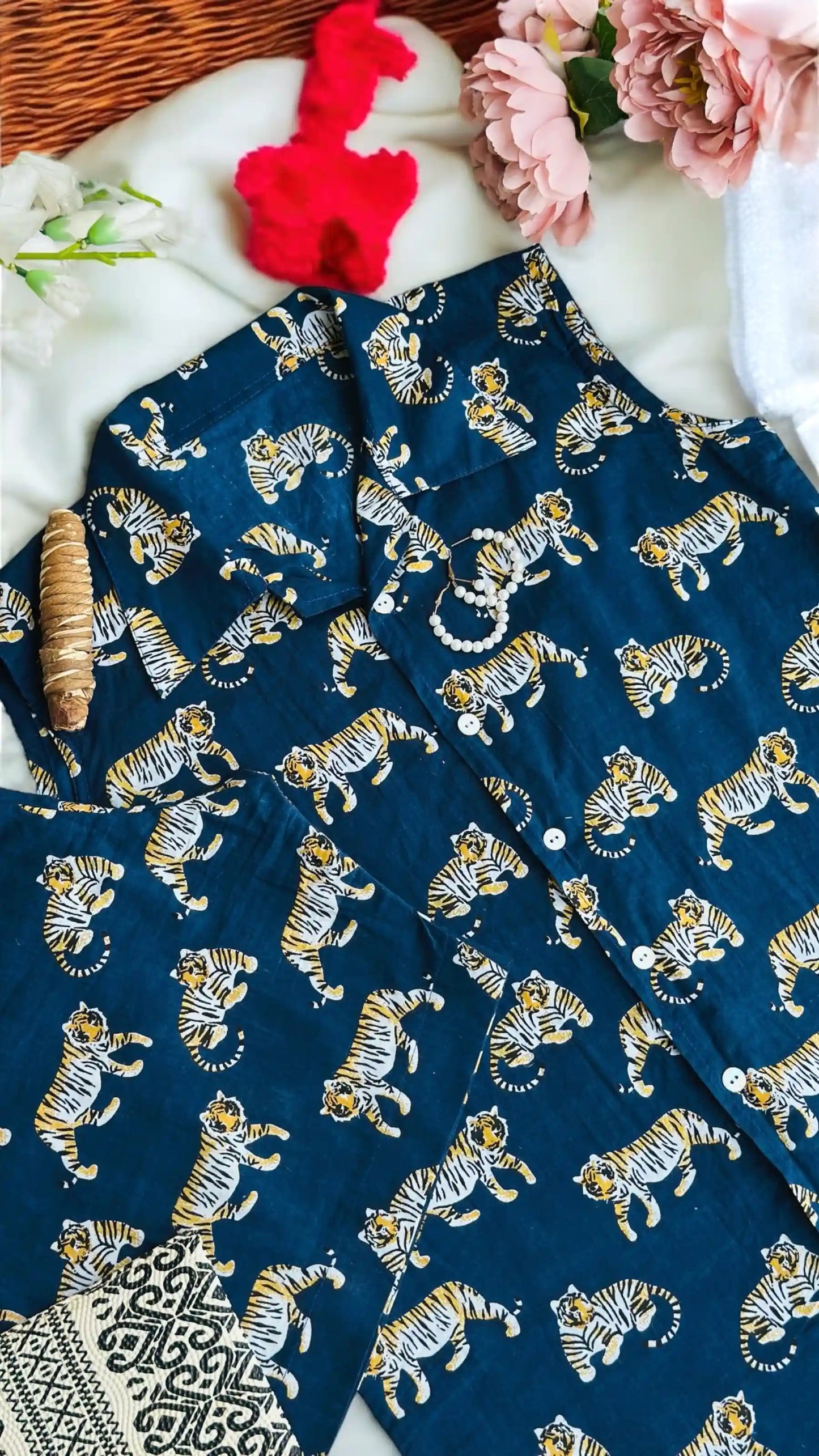 Blue Tiger Jaipuri Cord Set