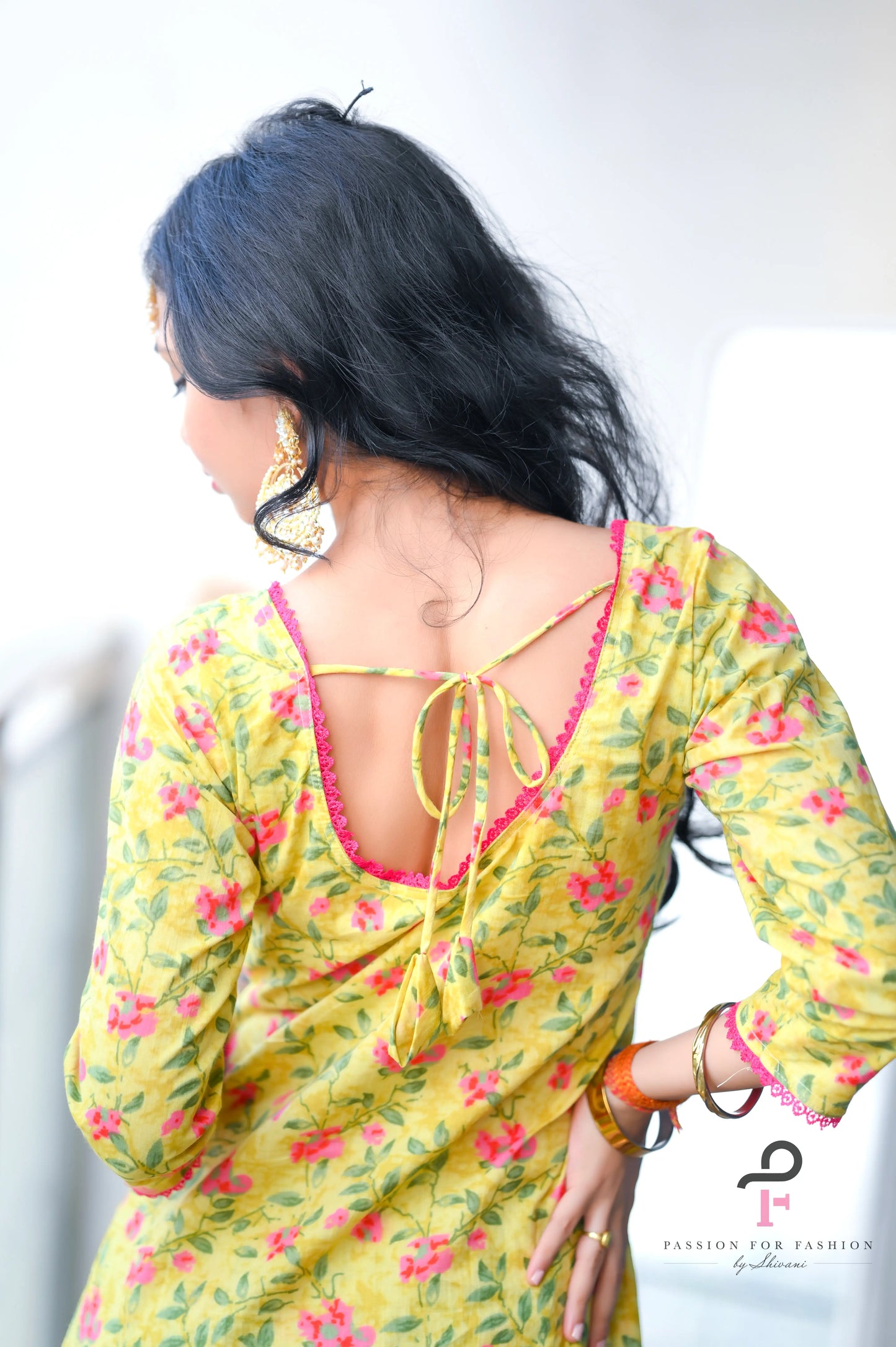 Shades Of Green MulMul Patiala Suit Set
