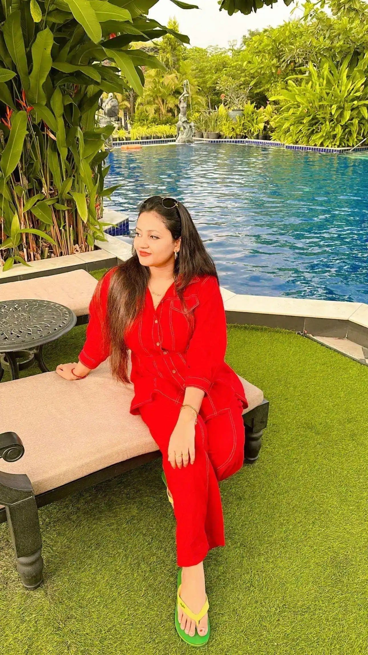 Deepa's Red Collar Cord Set