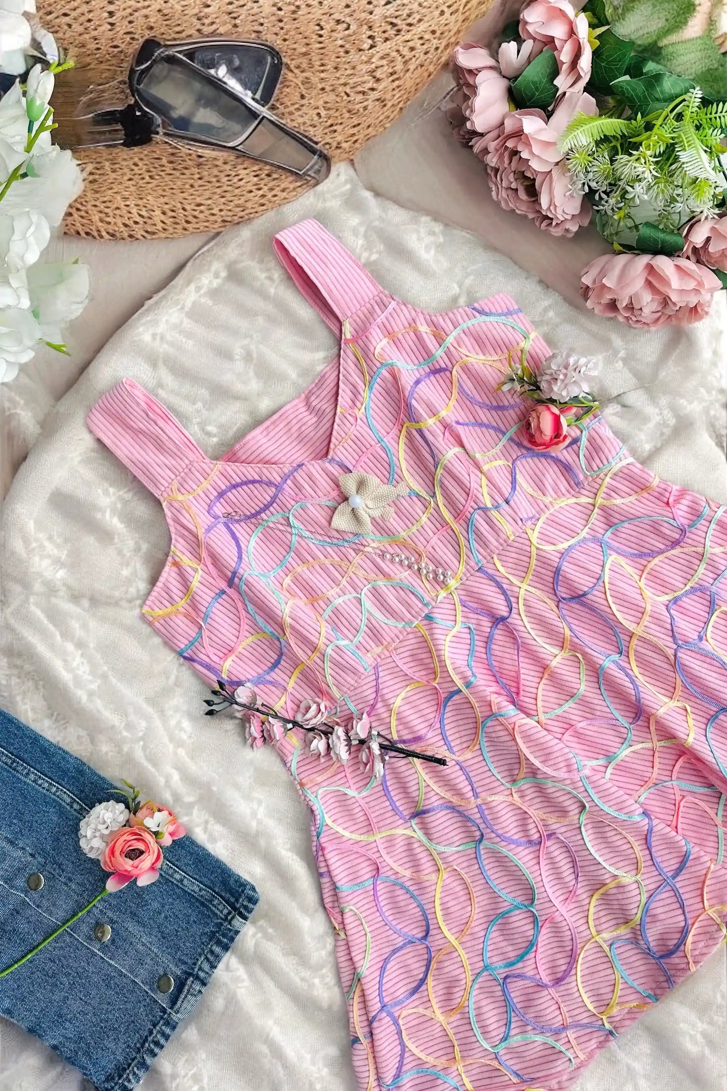 Pastel Swirl Candy Peplum