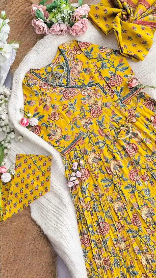 Mustard Angrakha Meher Suit Set