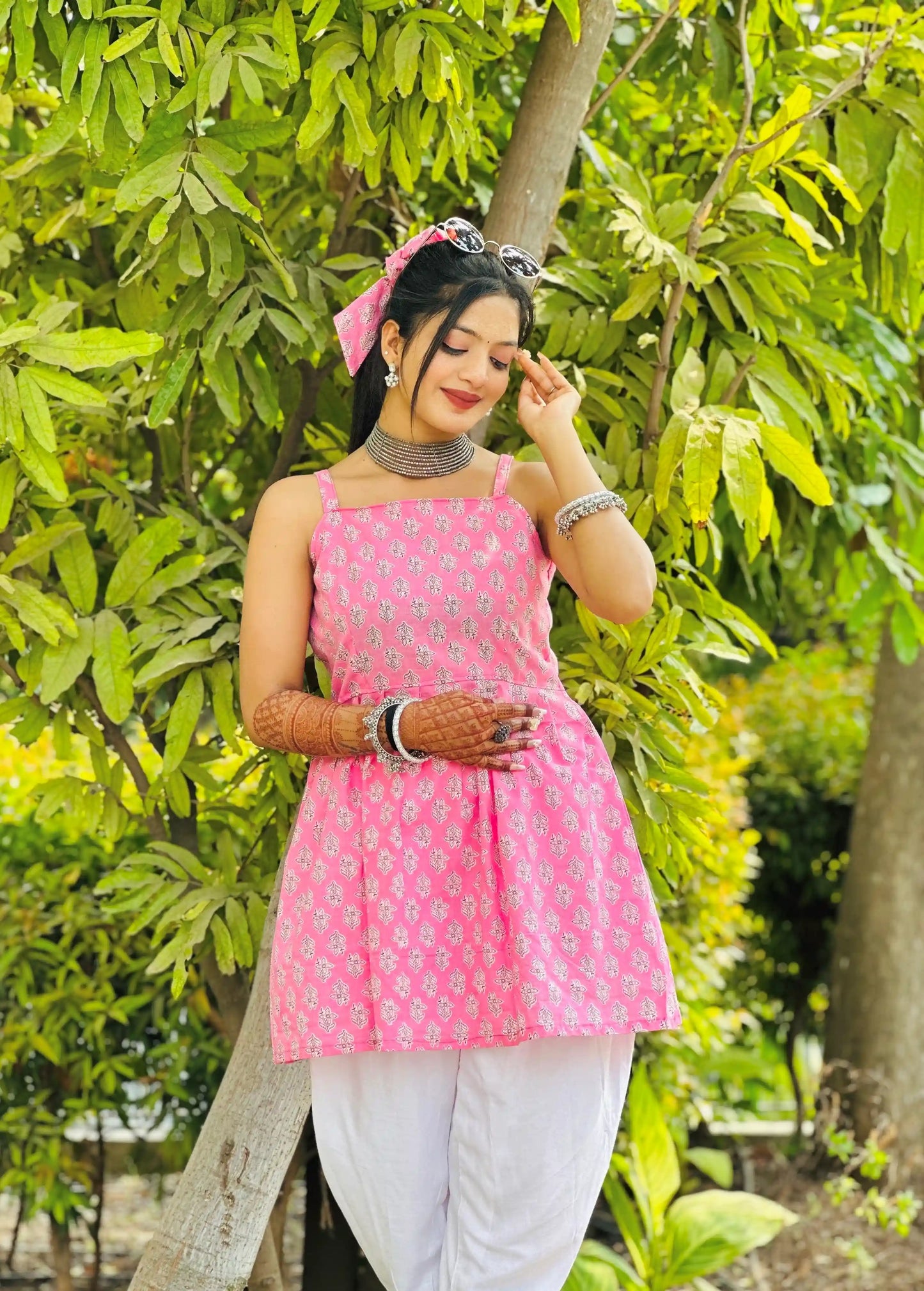 Pretty Pink Jaipuri Short Top