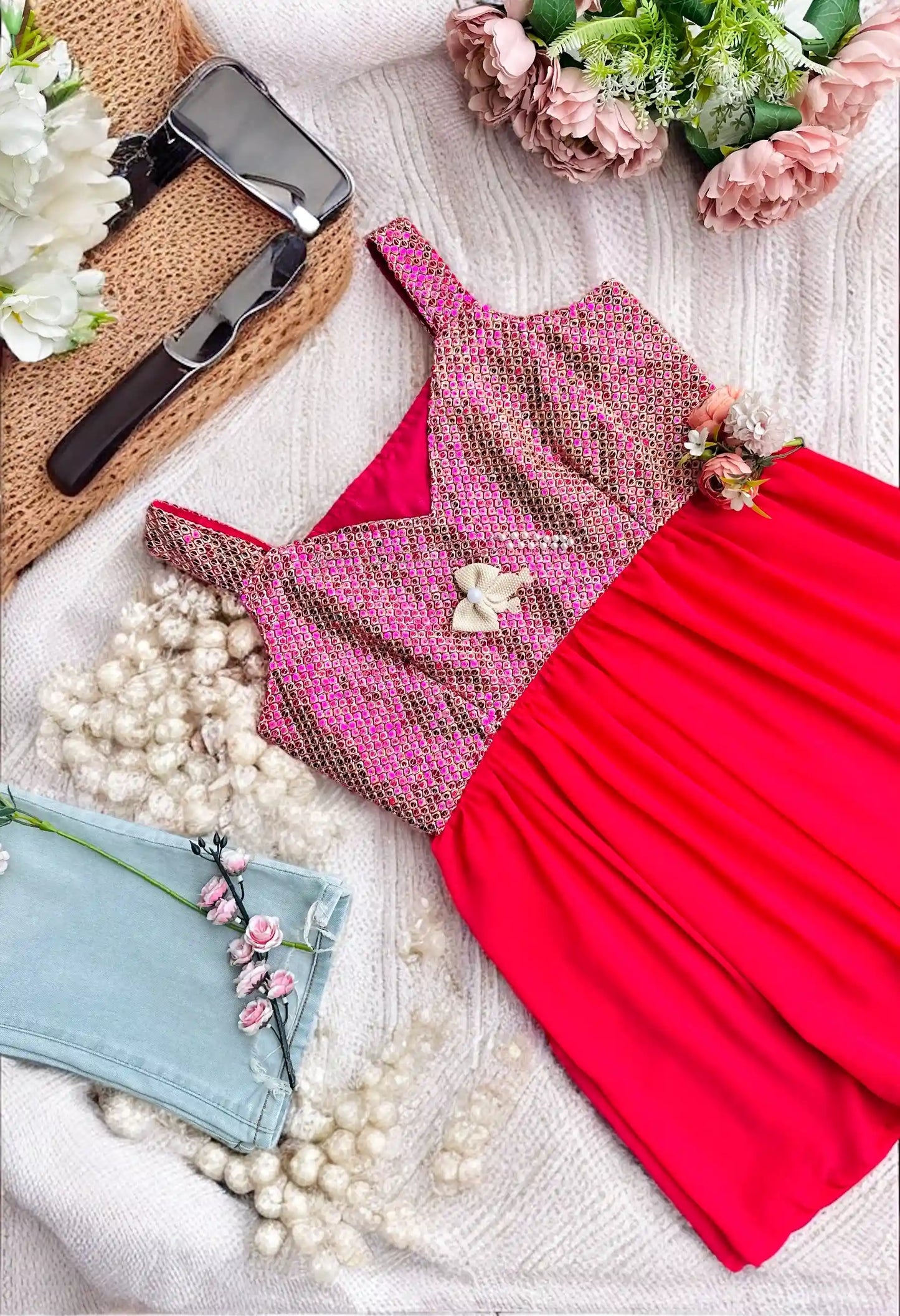 Pink Radiance Sequin Peplum