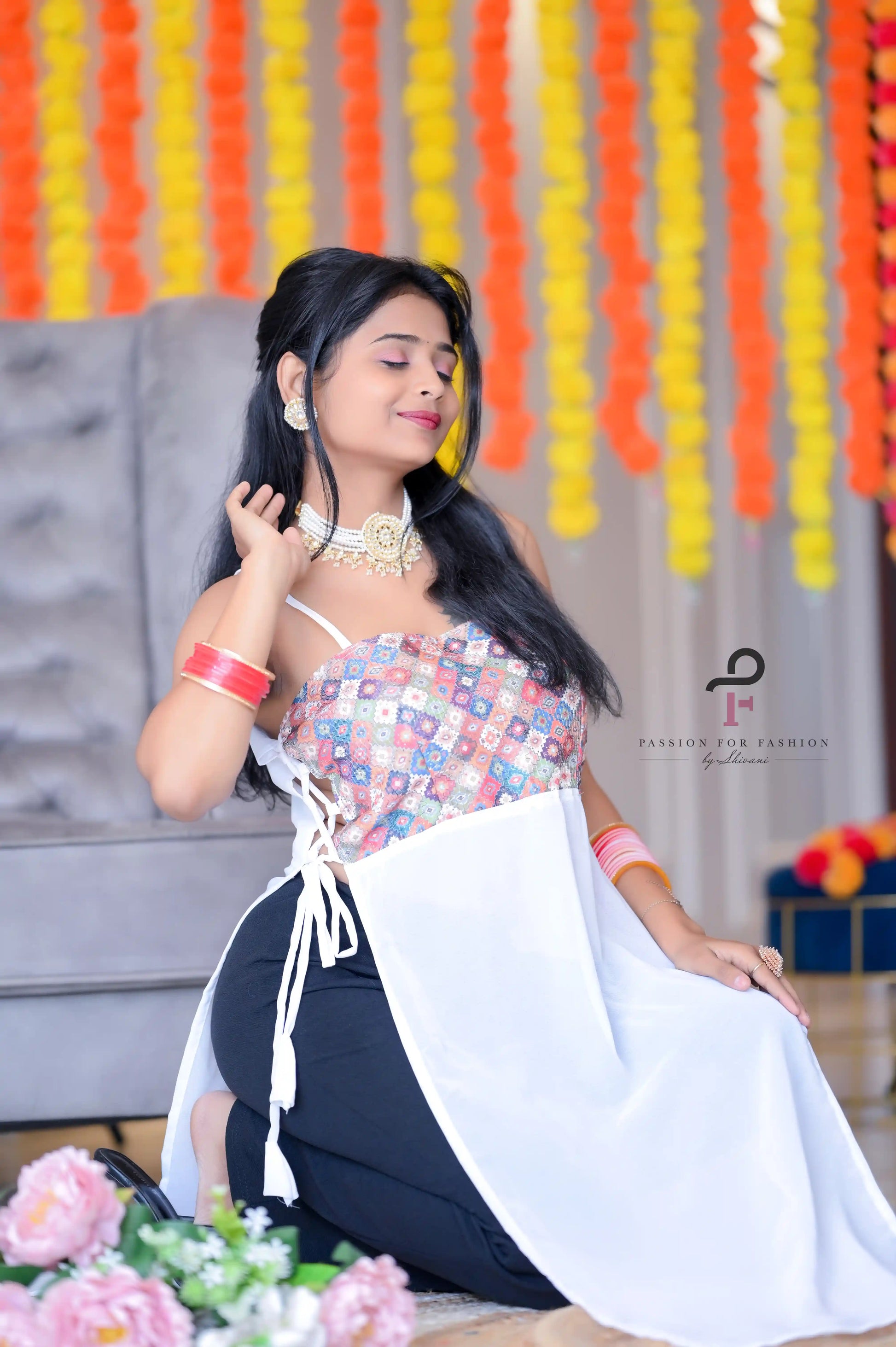 Denim White Dori Gulnaz Kurta - Passion for Fashion by Shivani