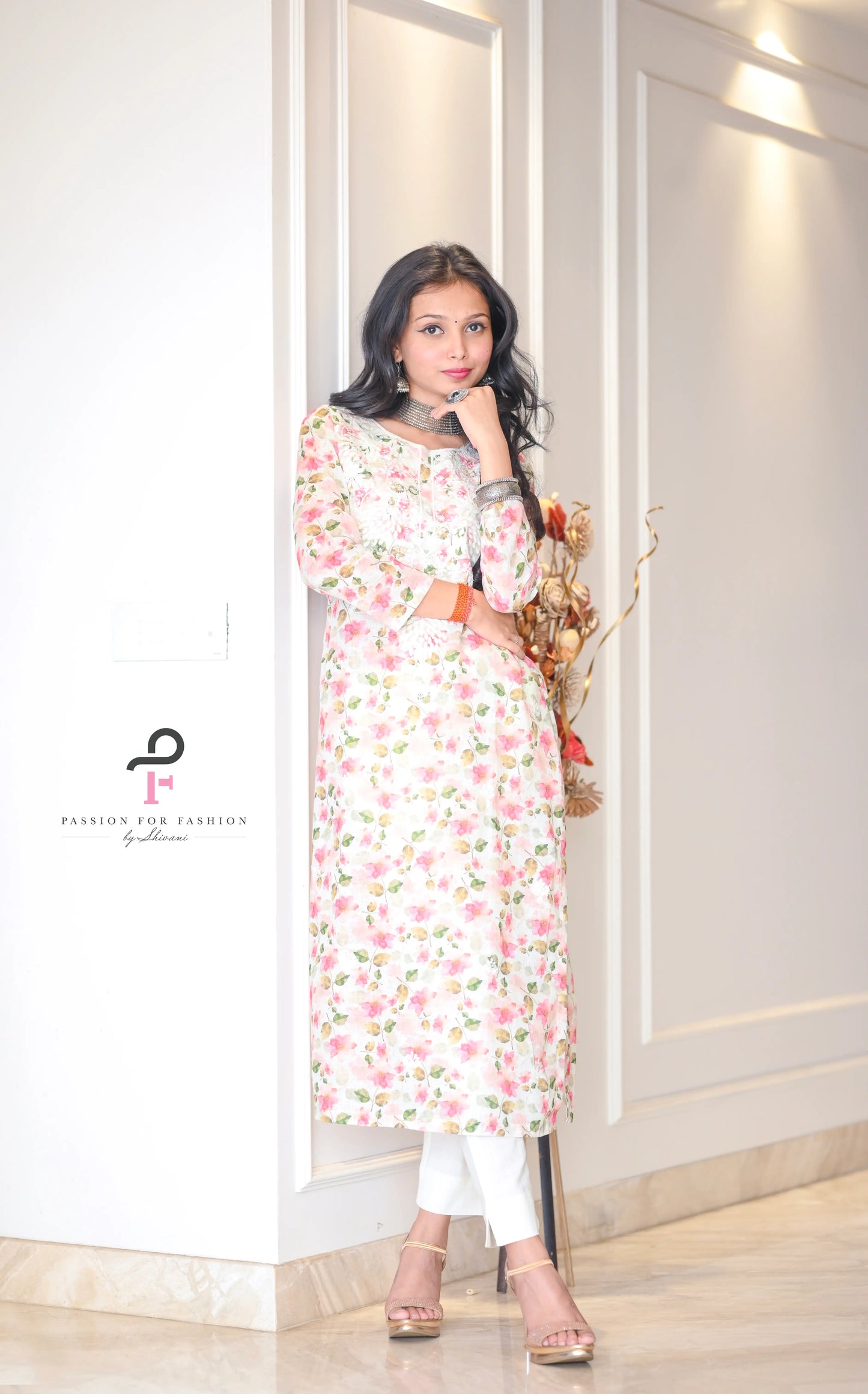 Whimsical Cream Embroidered Meher Suit Set