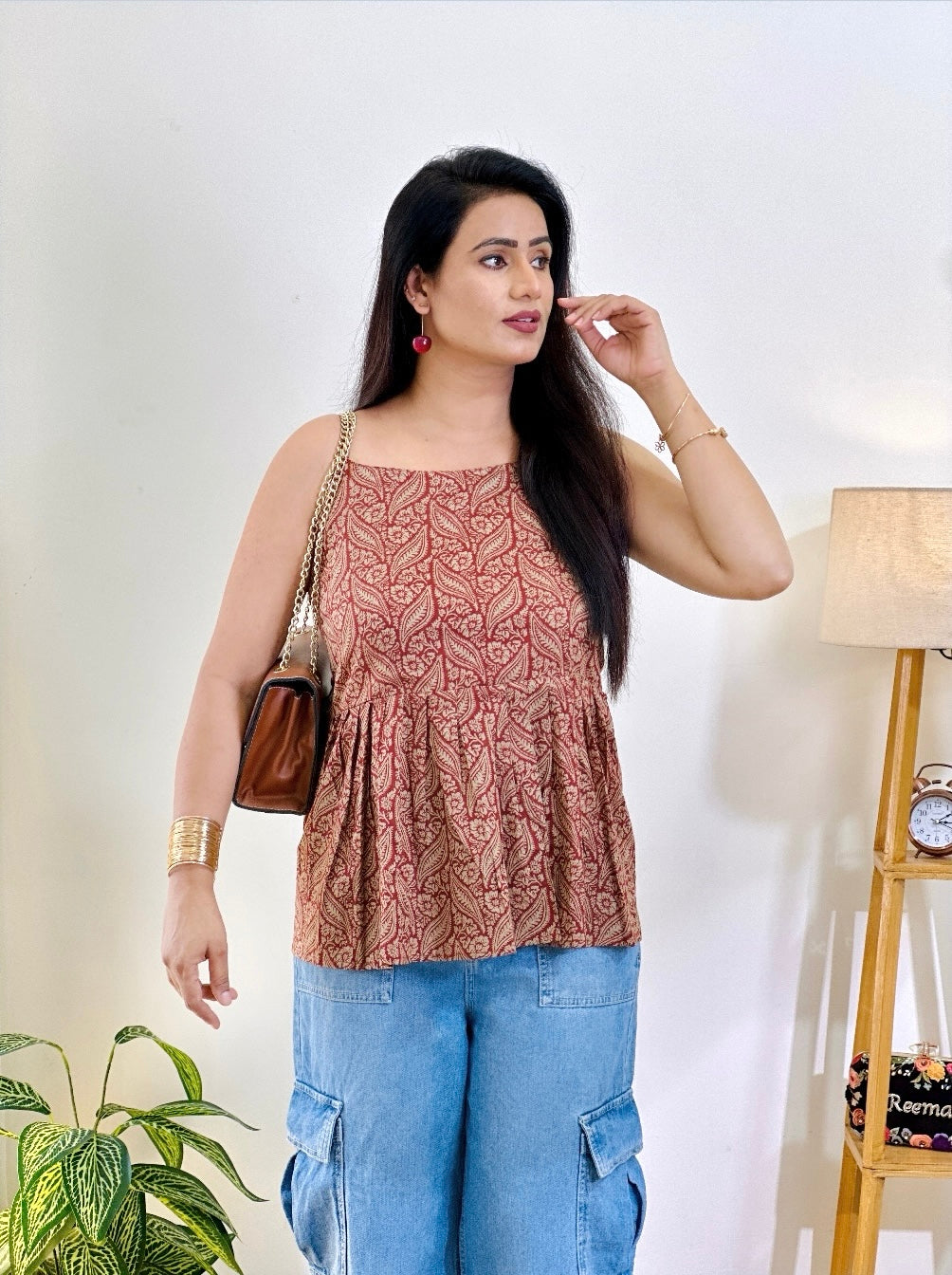 Soft Cotton Kalamkari Peplum Top