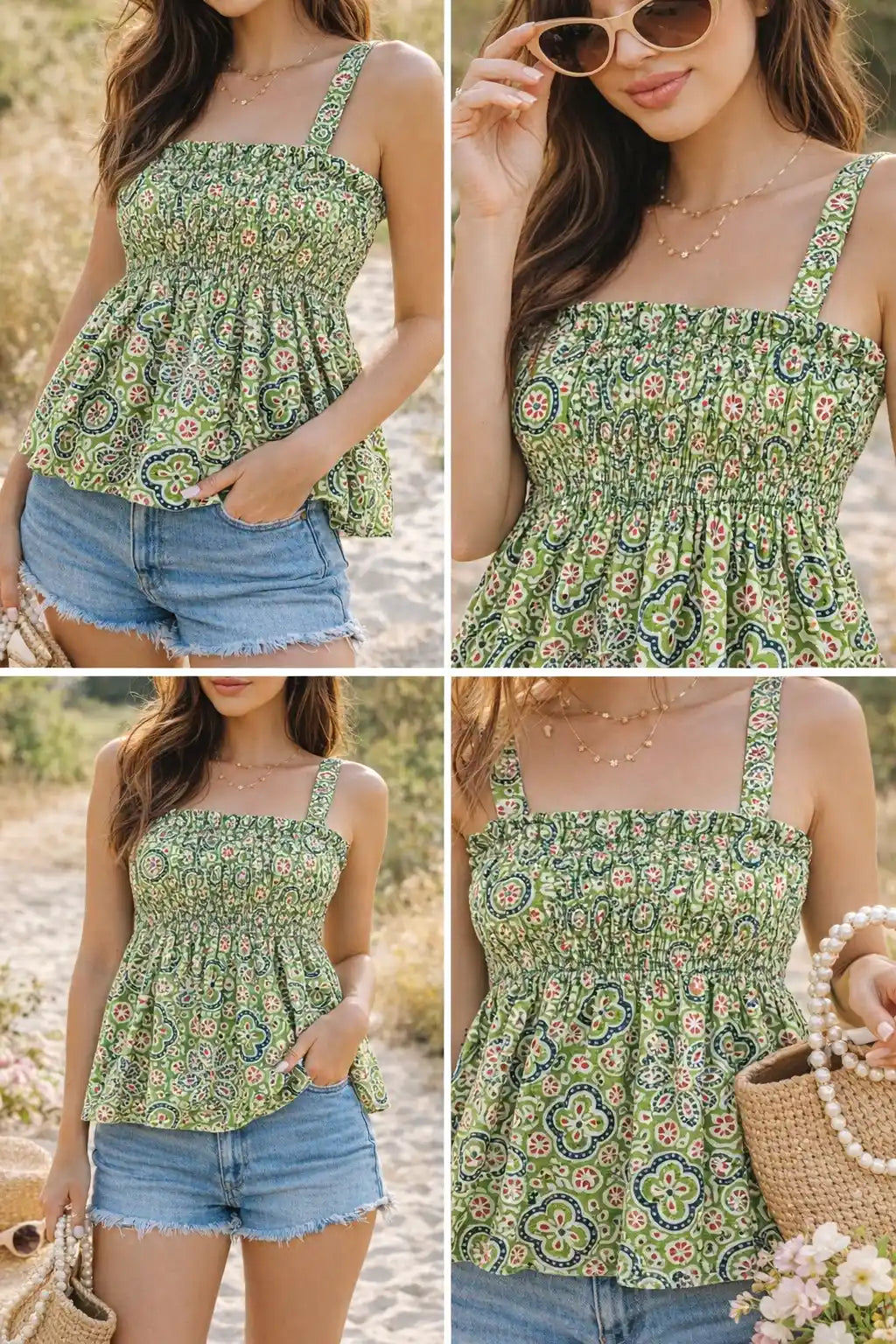 Green Kalamkari Cute Jaipuri Peplum