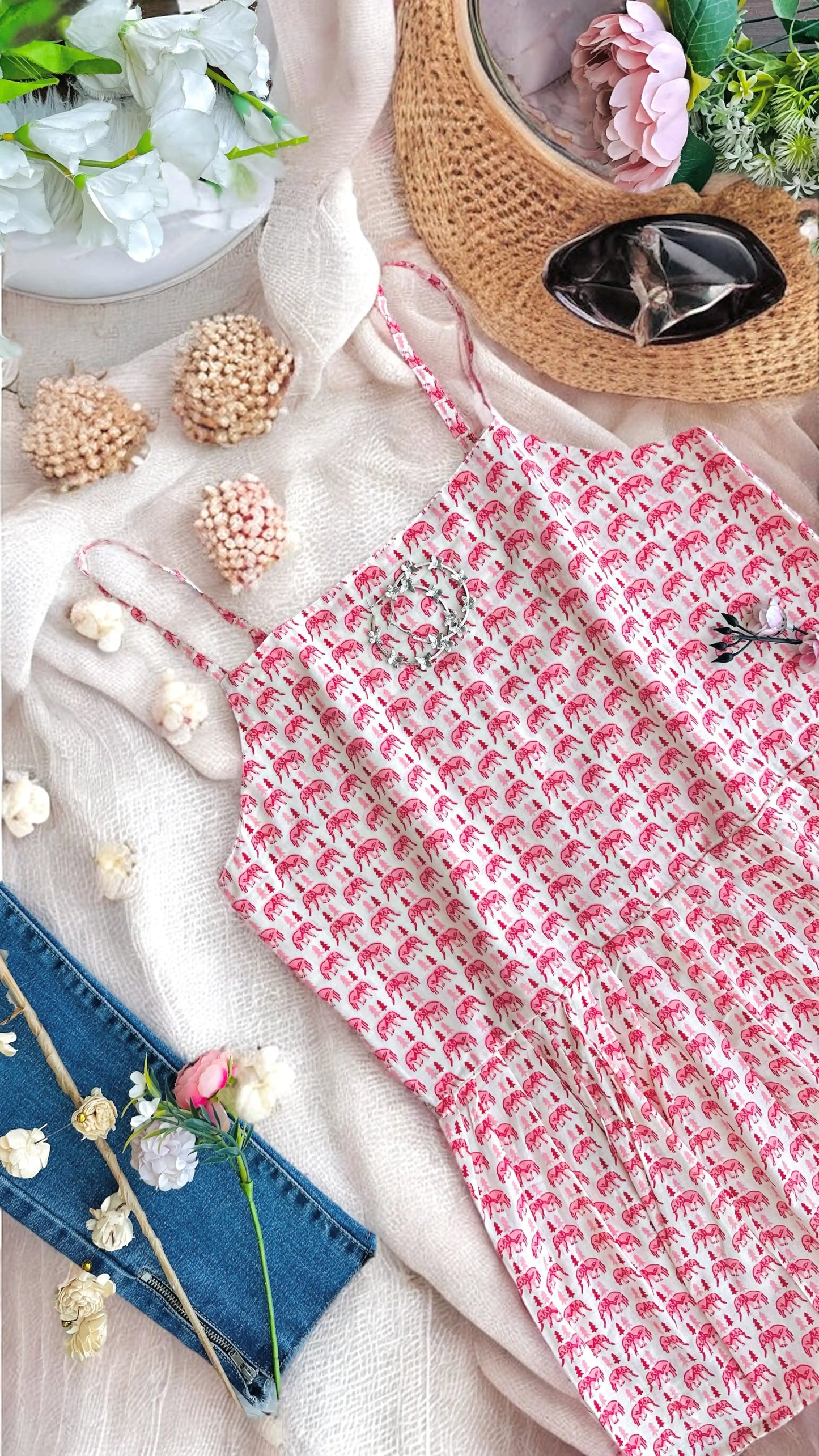 Soft Cotton Elephant Peplum Top - Passion for Fashion by Shivani