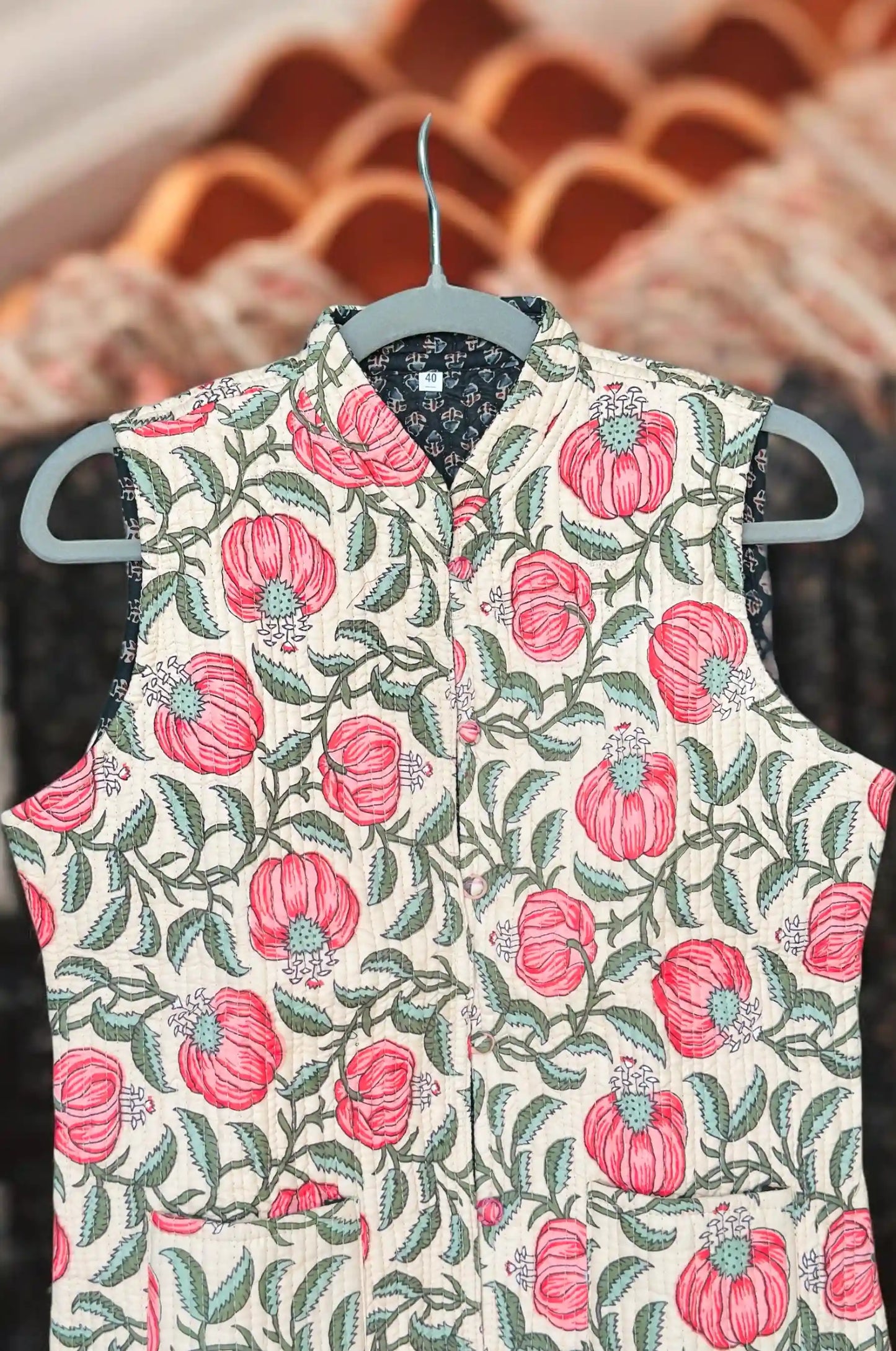 Kalamkari Cream Jaipuri Jacket