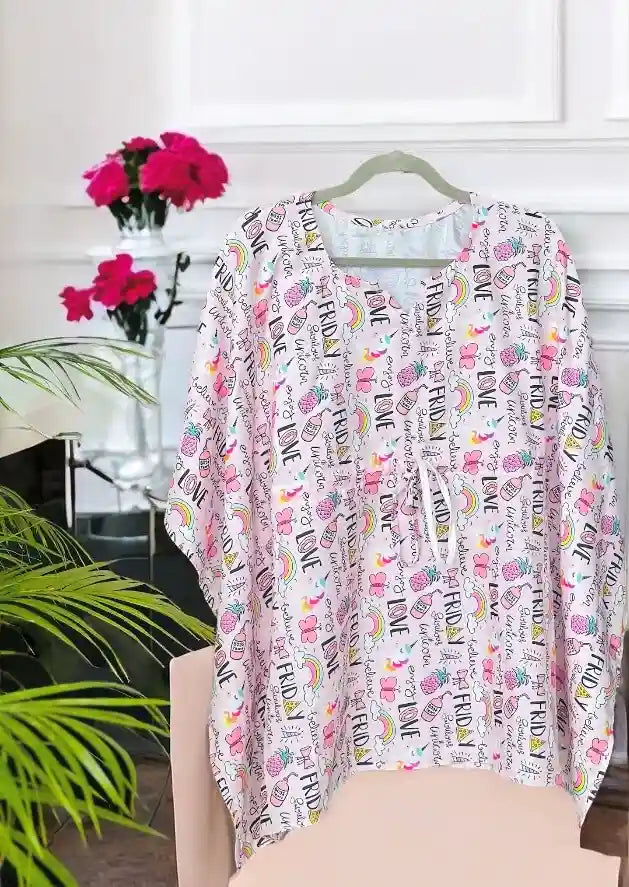 Cute Love Comfy Kaftan Top