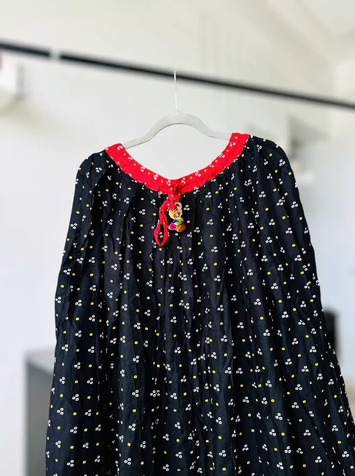 Black Bandhej Jaipuri Twirl Skirt - Passion for Fashion by Shivani