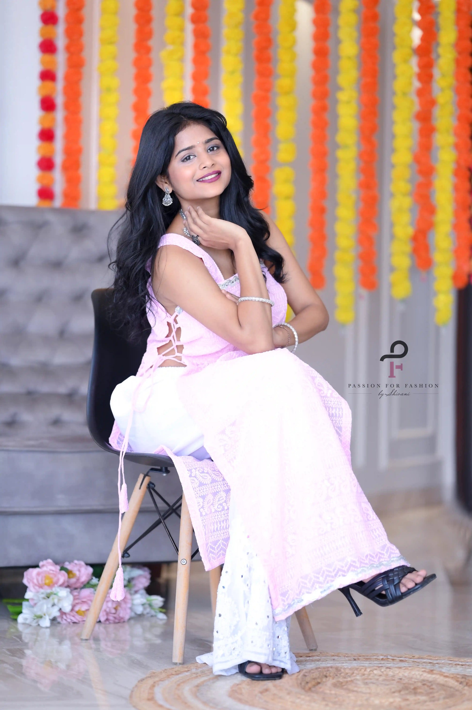 Dori Embroidered Pink Gulnaz Fit - Passion for Fashion by Shivani