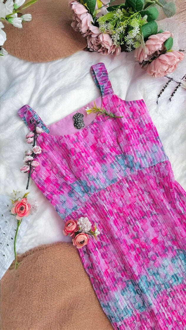 Shaded Pink Sequence Gulnaz Kurta