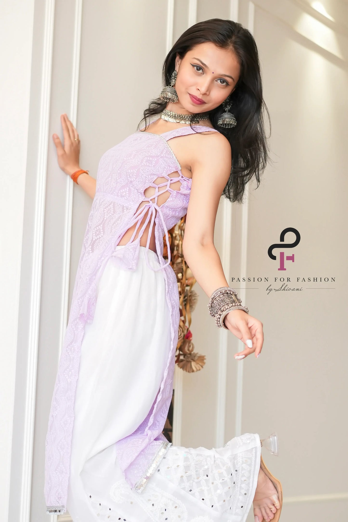Vintage Lilac Dori Gulnaz Kurta - Passion for Fashion by Shivani