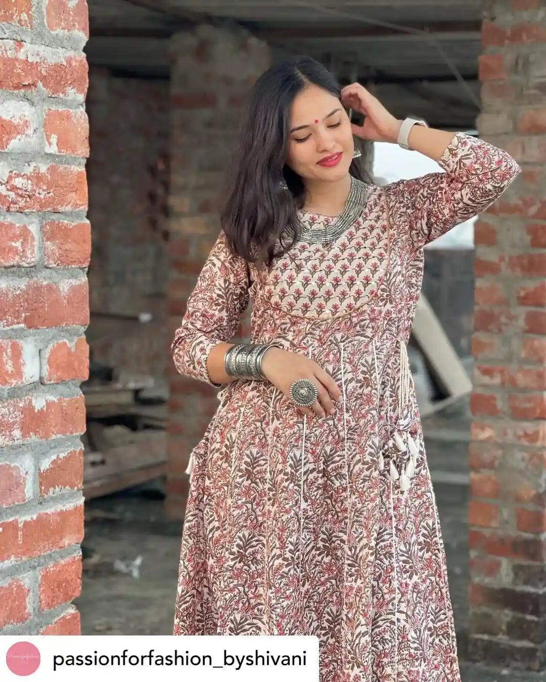 Jaipuri Meher Anarkali Suit Set - Passion for Fashion by Shivani