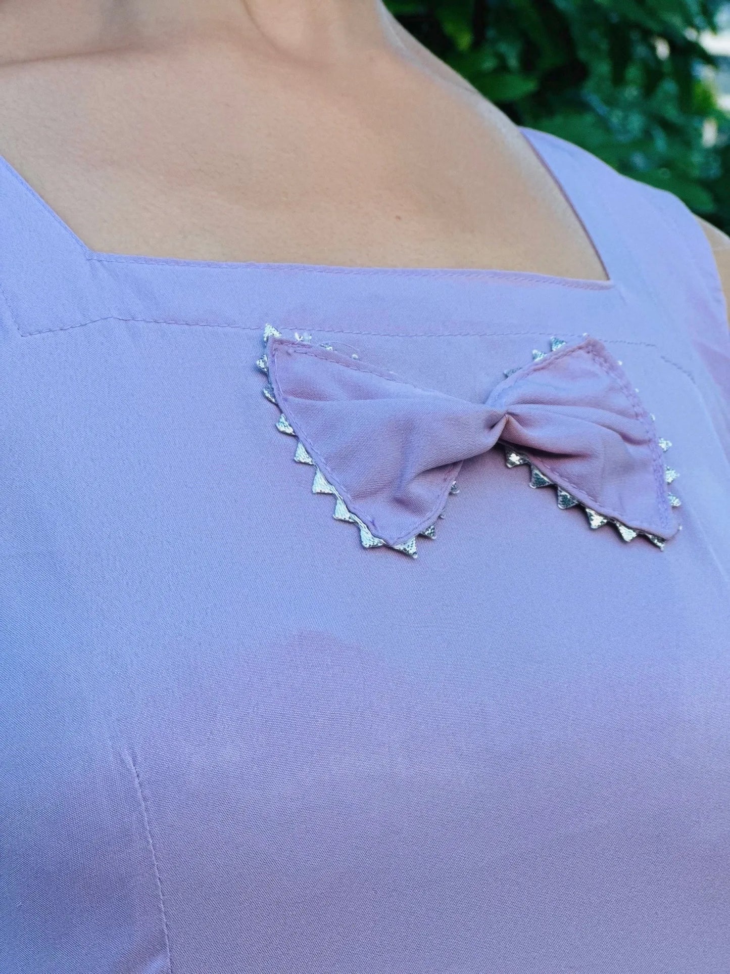 Blush Lilac Bow Gulnaz Frill Kurta