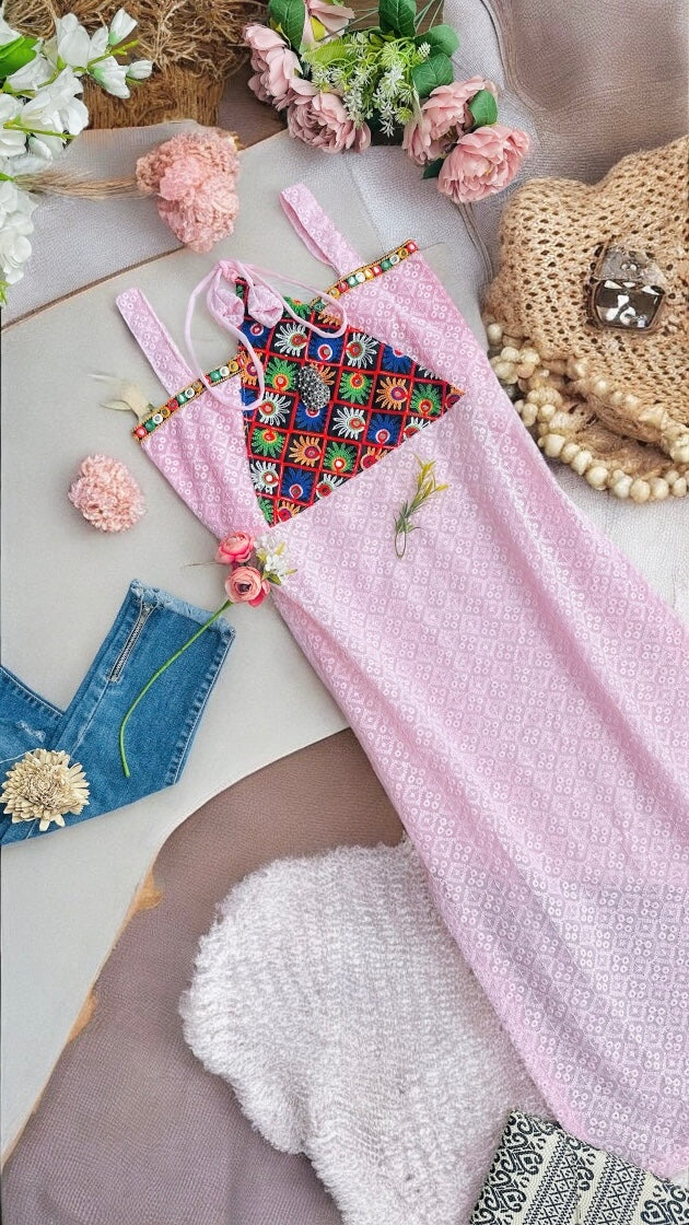 Blossom Pink Embroidered Gulnaz Kurta