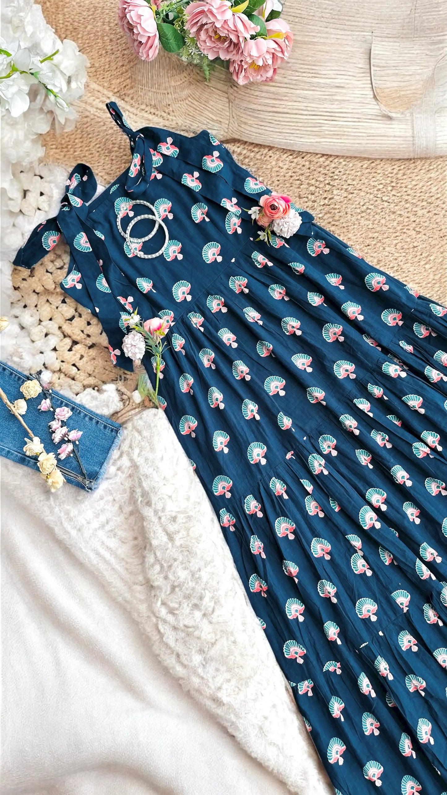 Vaasavi's Swedish Blue Twirl Dress - Passion for Fashion by Shivani