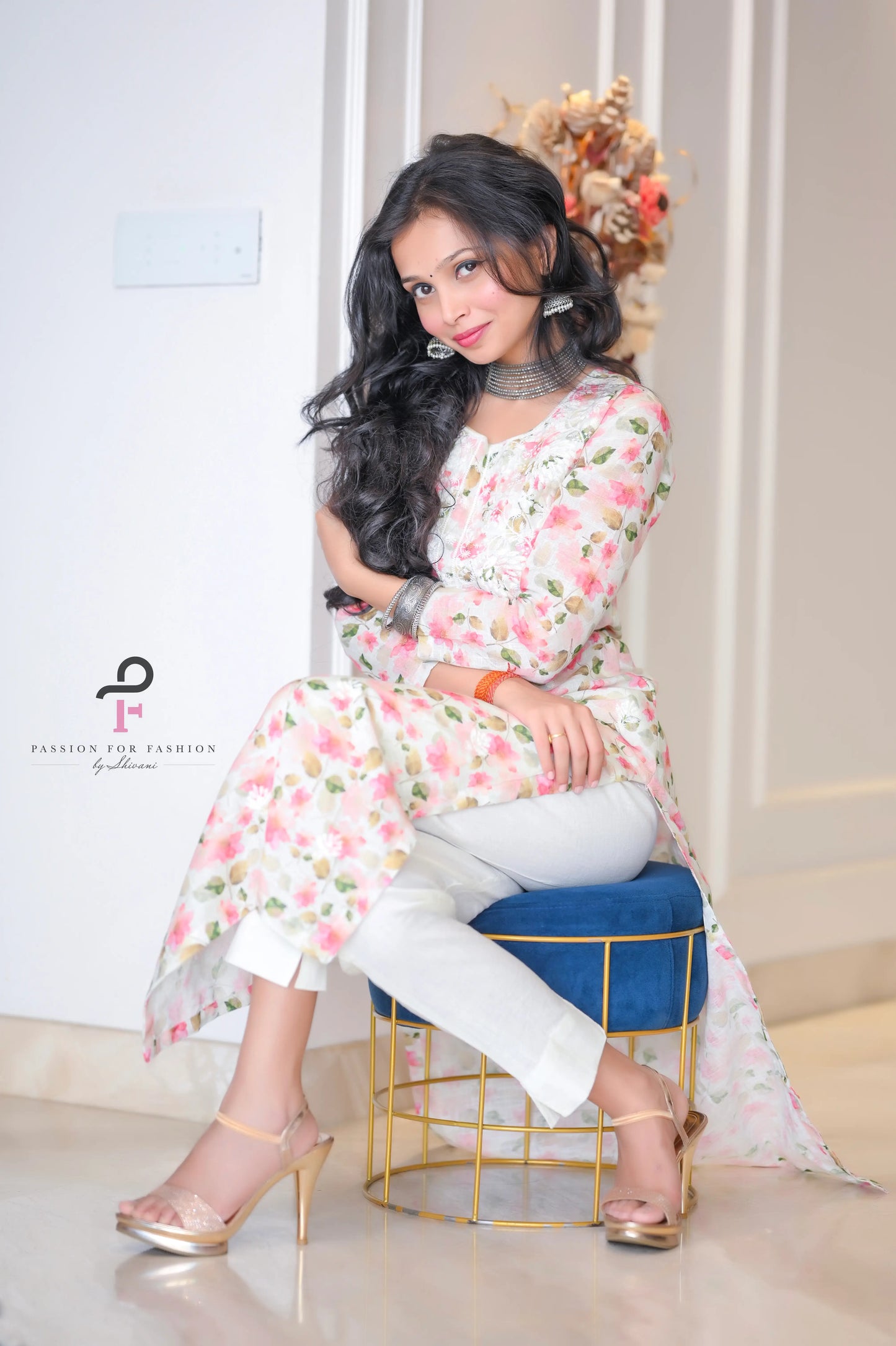 Whimsical Cream Embroidered Meher Suit Set