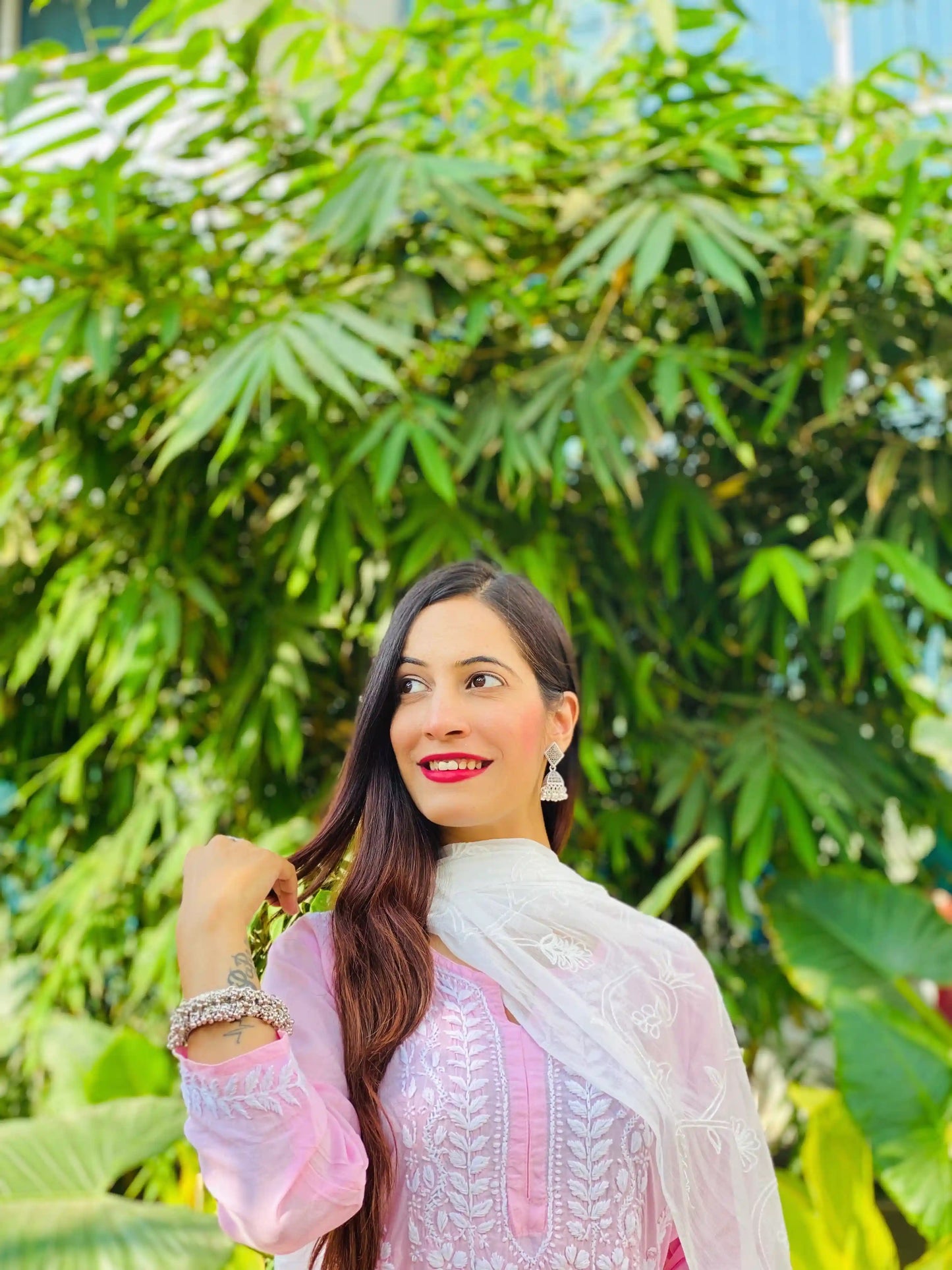 Blush Pink Meher Noor Chikankari Set