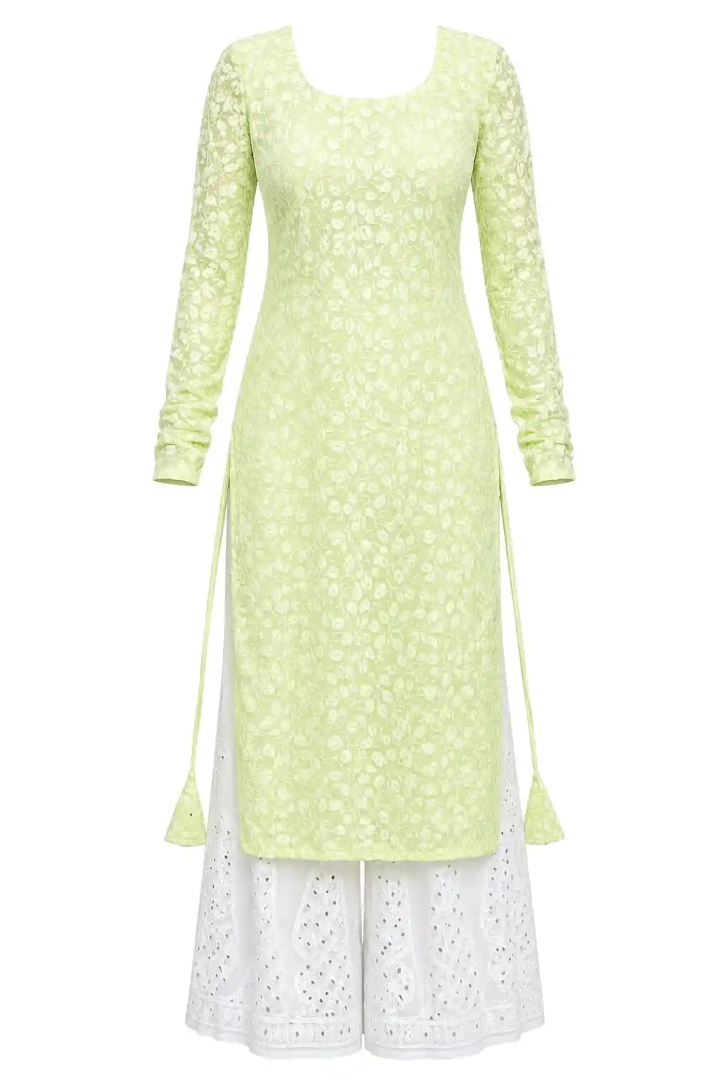 Pastoral Green Leaf Gulnaz Kurta