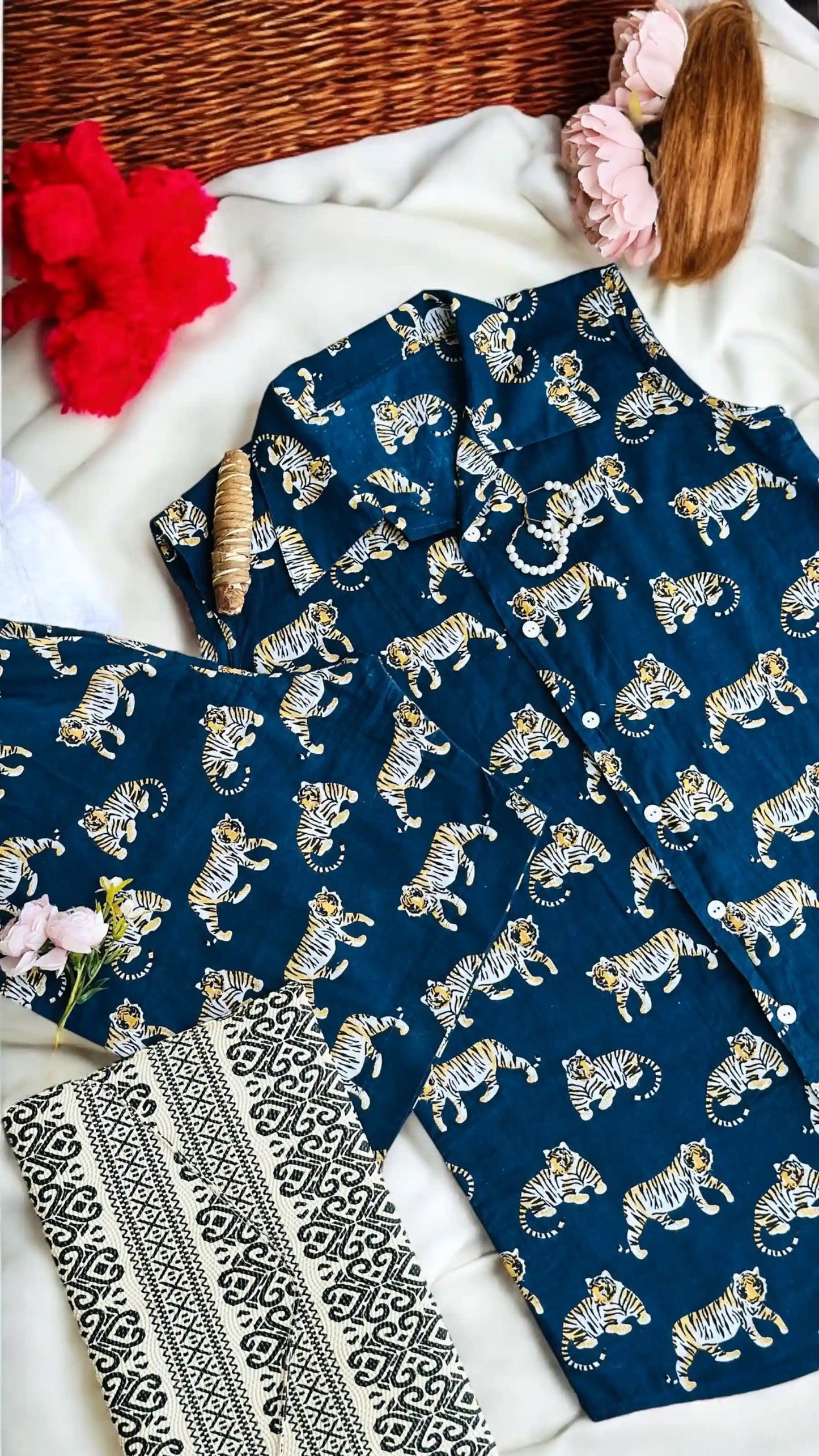 Blue Tiger Jaipuri Cord Set