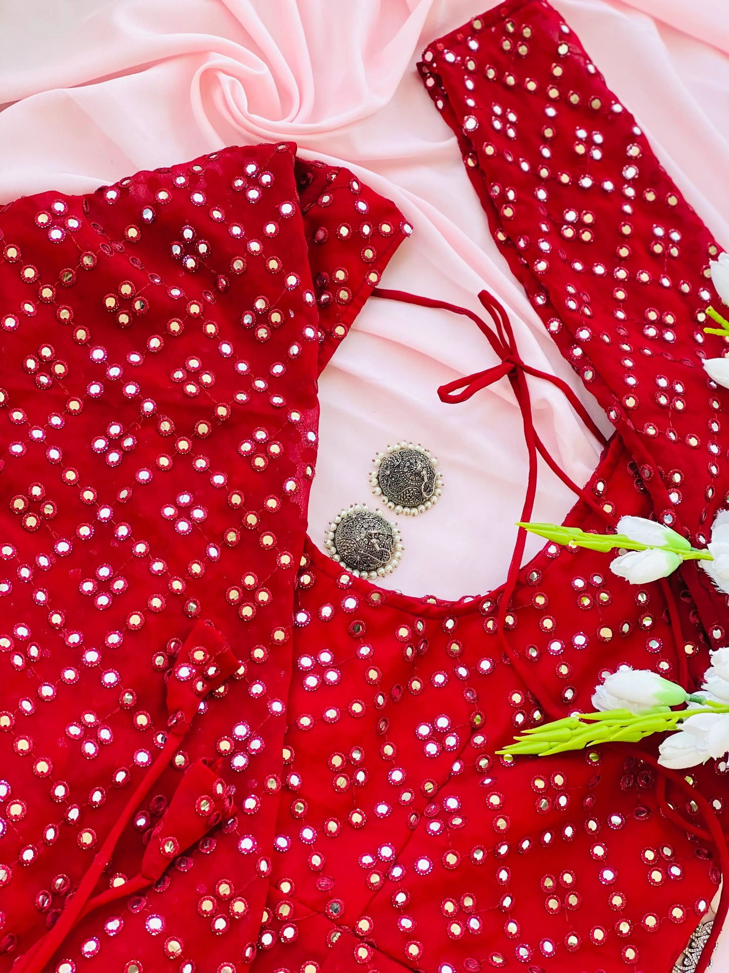 Rosewood Maroon Gulnaz Embroidered Anarkali