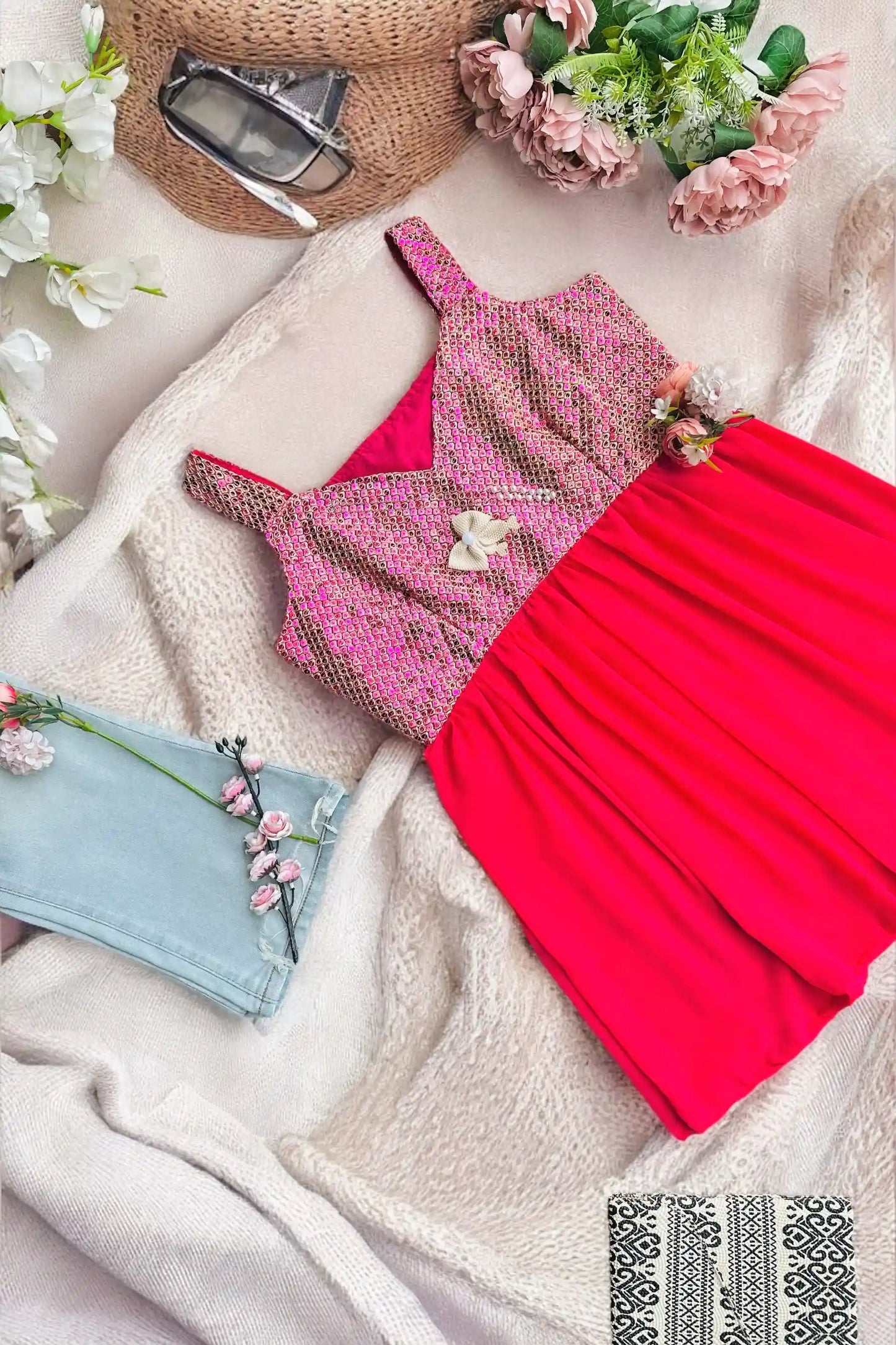 Pink Radiance Sequin Peplum
