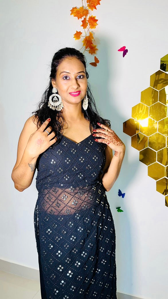 Urvashi’s Twilight Black Gulnaz Kurta